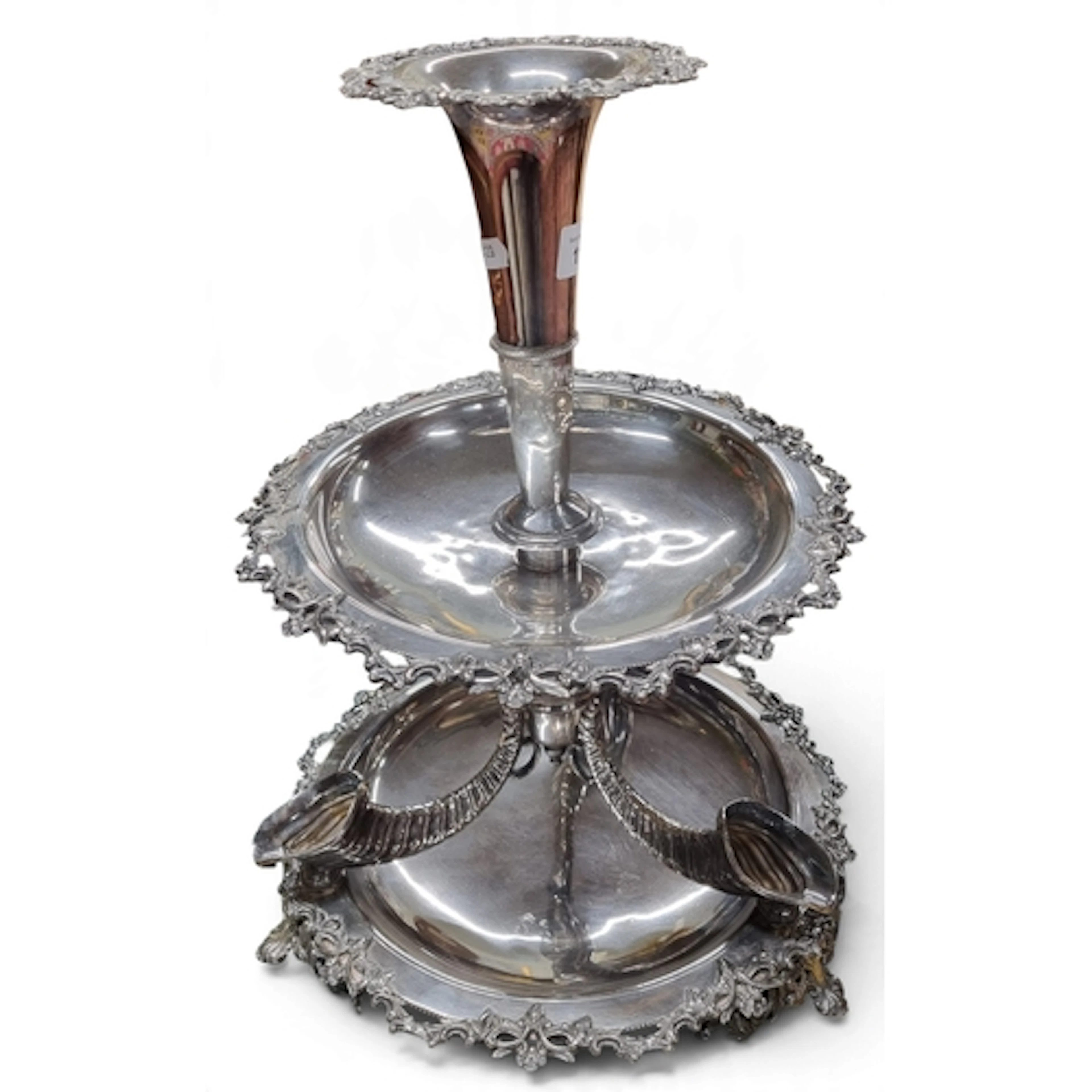 Large Victorian silver plated epergne, Boardman & Glassop c1...