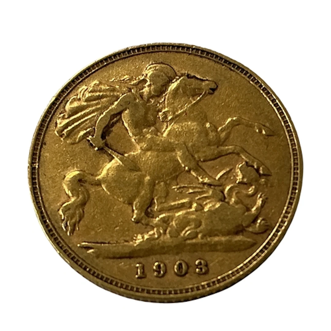 1903 Edward VII Gold Half Sovereign.