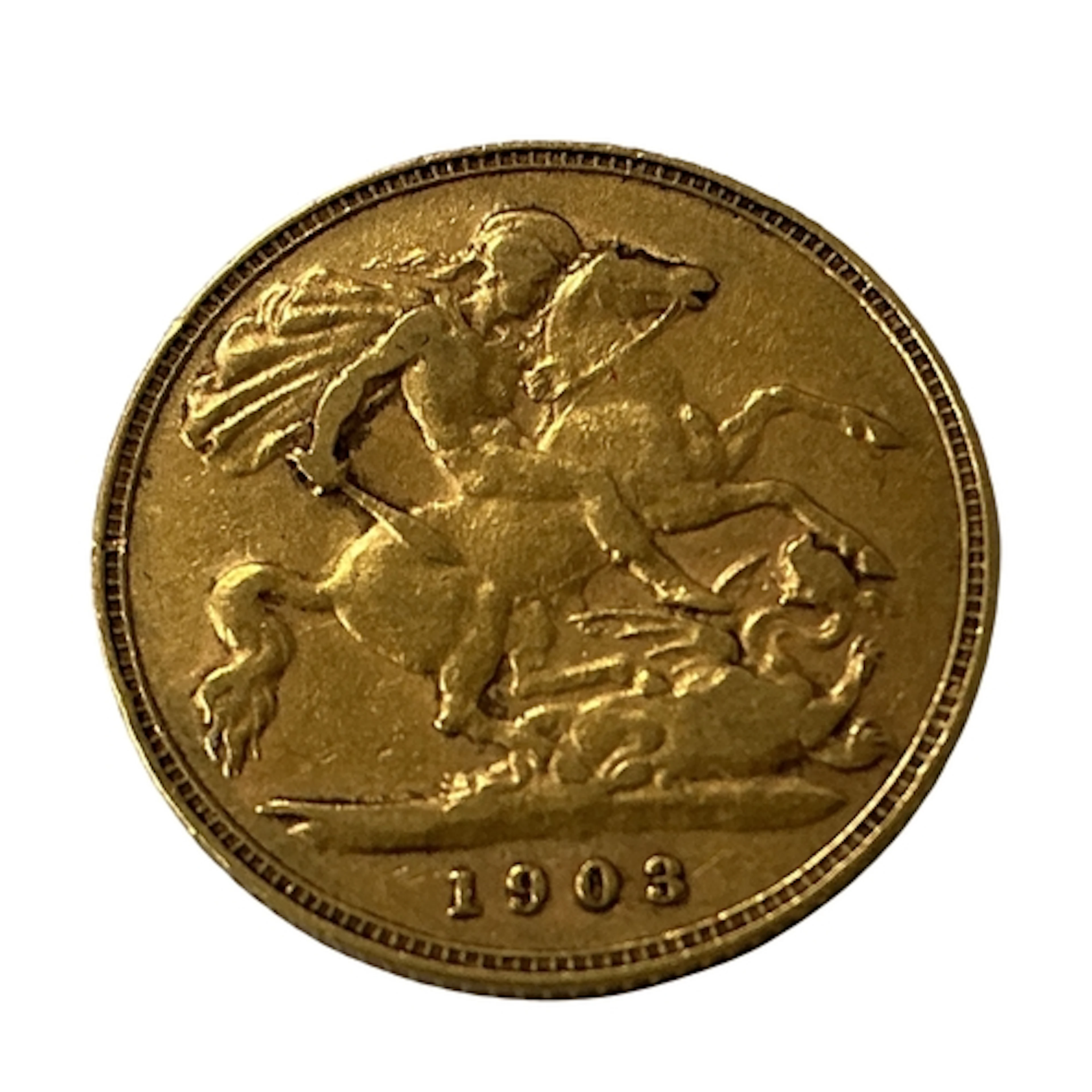 1903 Edward VII Gold Half Sovereign.
