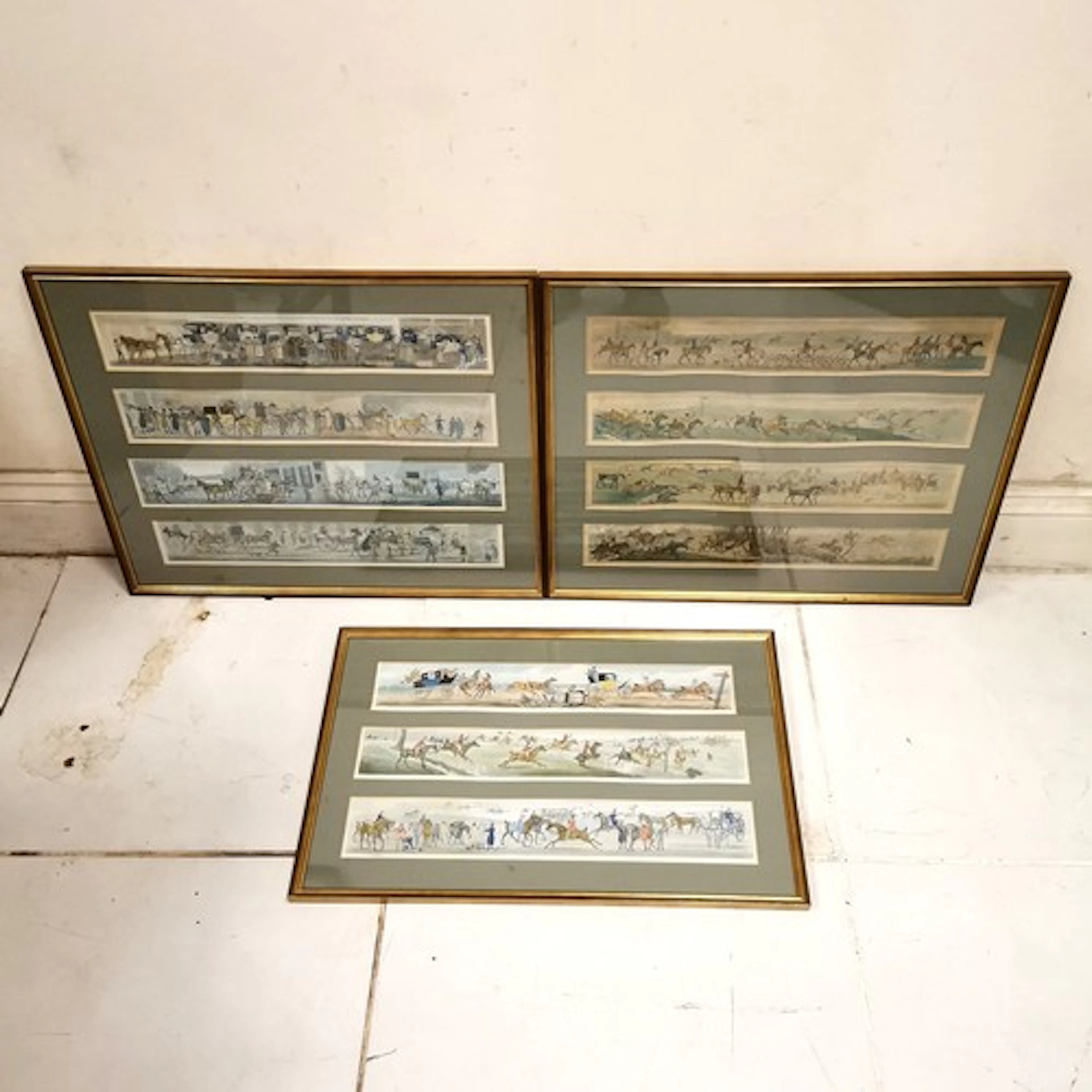 1822+ 3 framed displays of Henry Thomas Alken (1785-1851) 13...