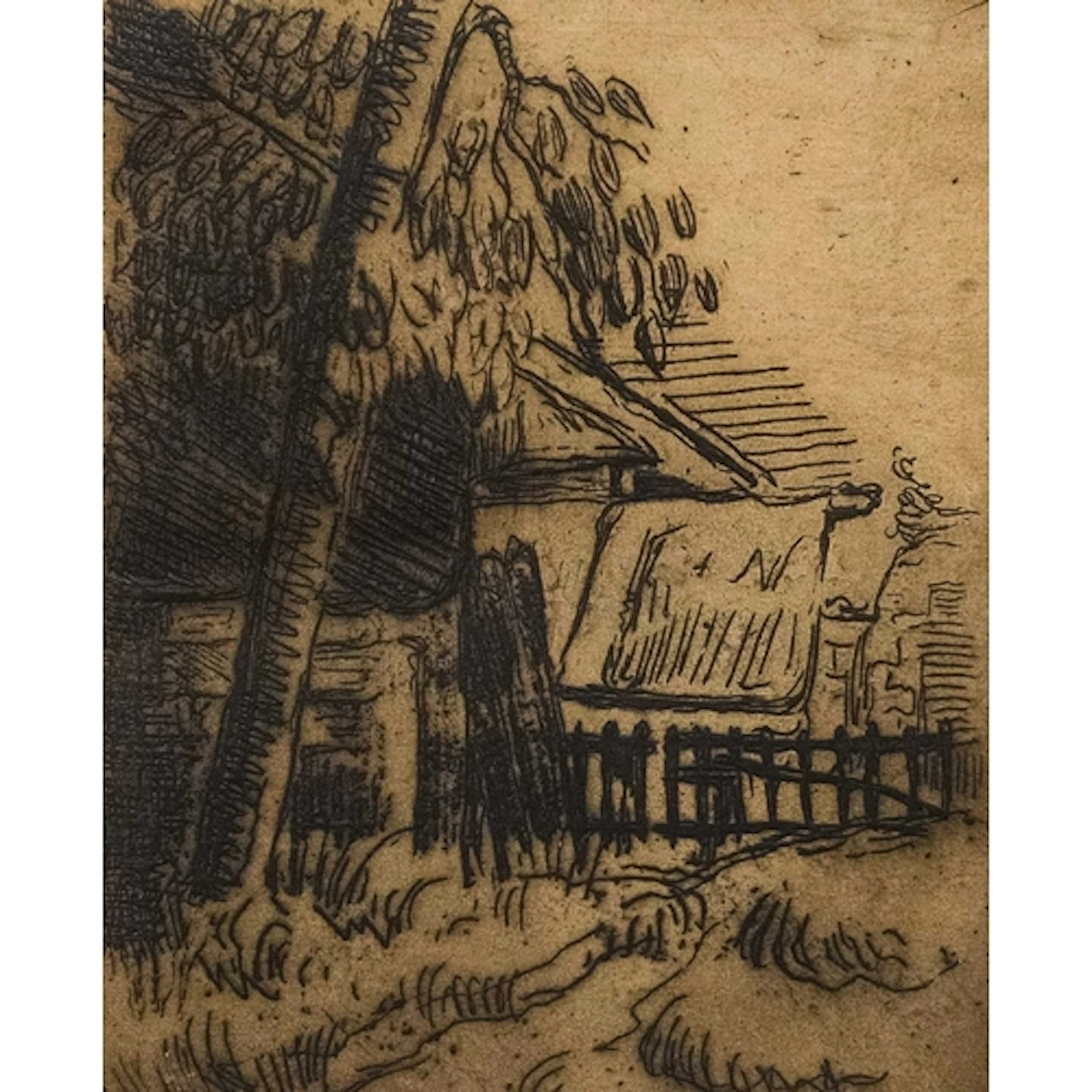 Paul CEZANNE (1839-1906) Landscape at Auvers, Farm Entrance ...