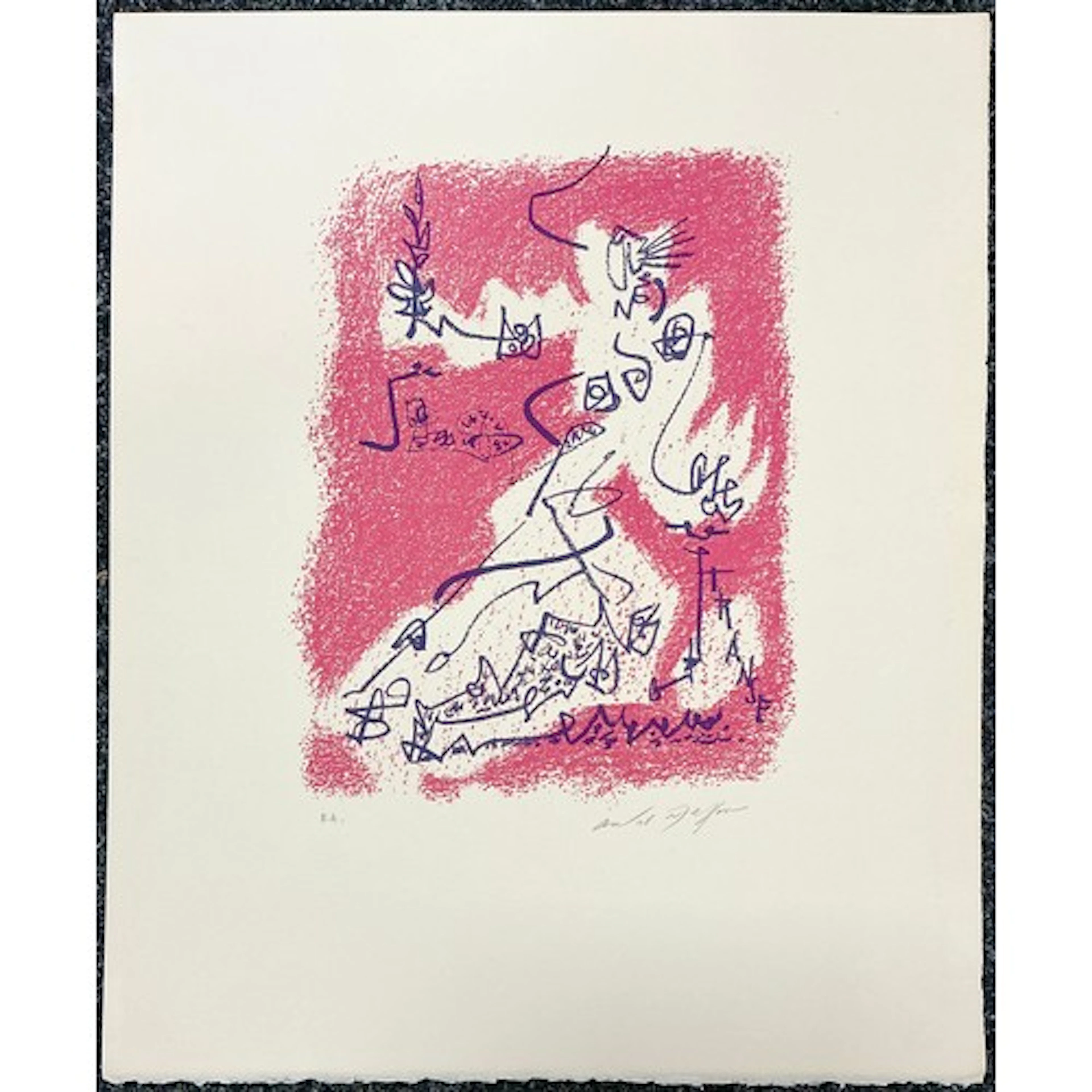 Andre Masson (French, 1896 - 1987), 'Le Depart', colour lith...