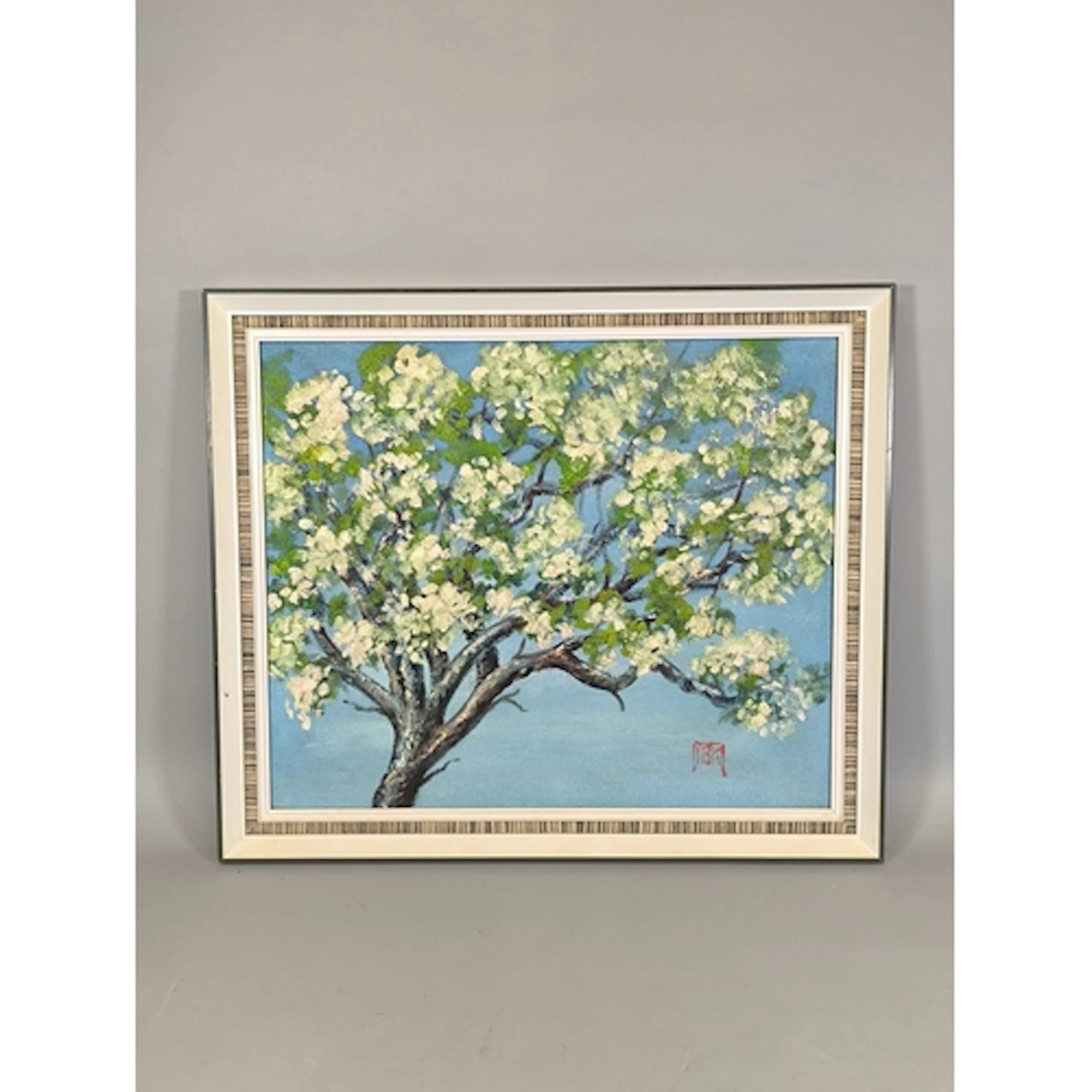 Ian B-K. MacGregor R.S.W, Scottish. Prunus Blossom Tree. Oil...