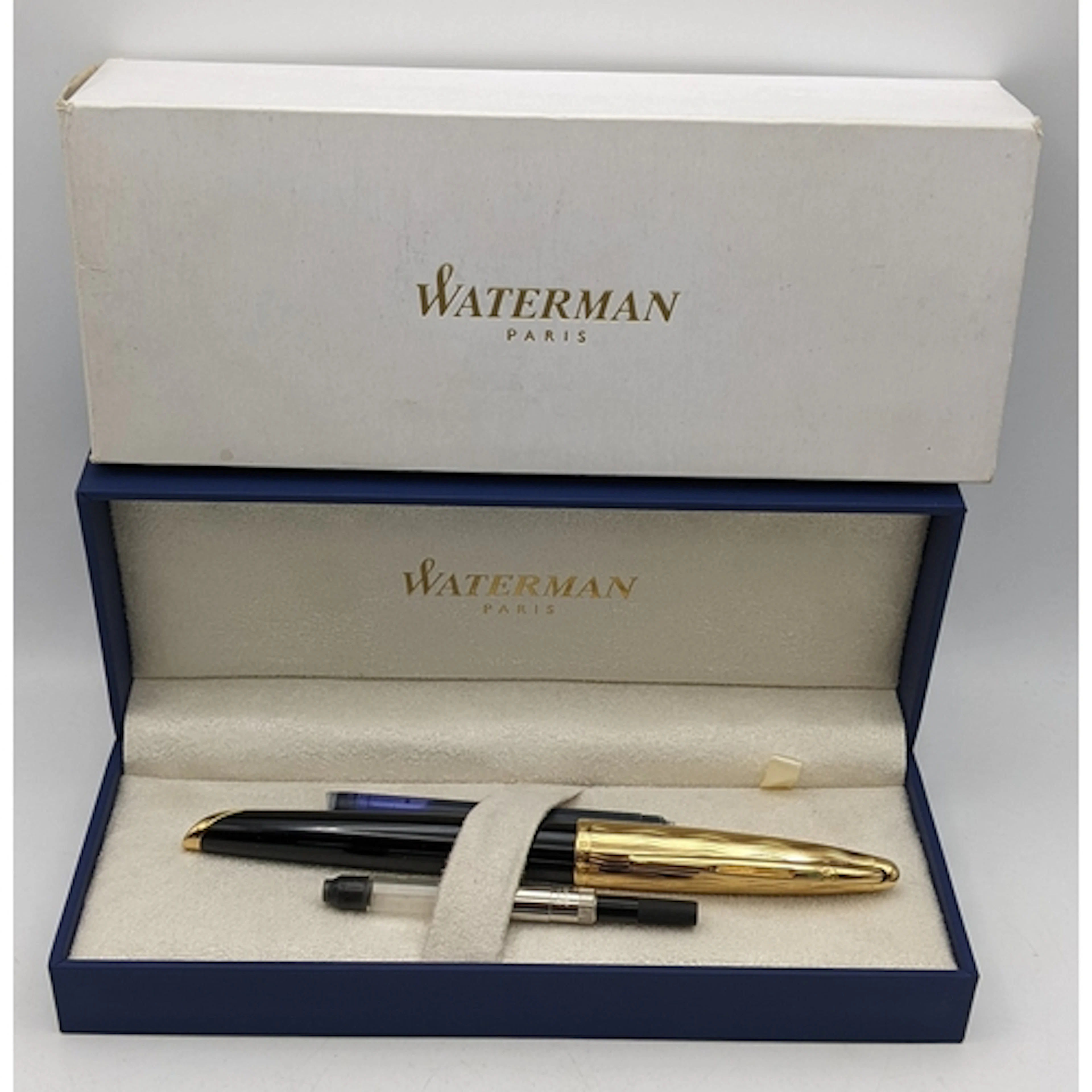 A boxed Waterman Carene ess fountain pen, having an 18k gold...