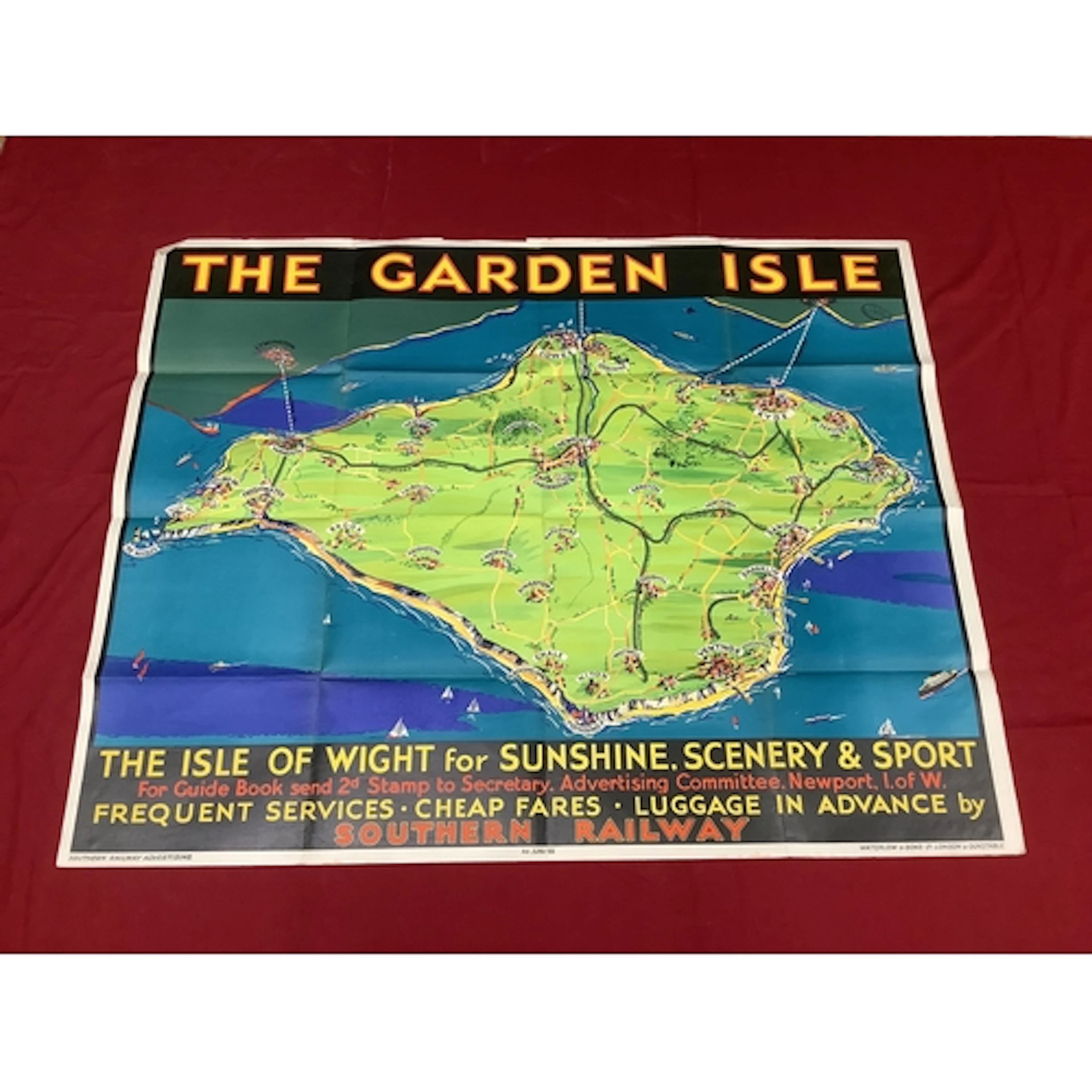 Railwayana - A Circa 1930's Southern Railway Advertising Pos...