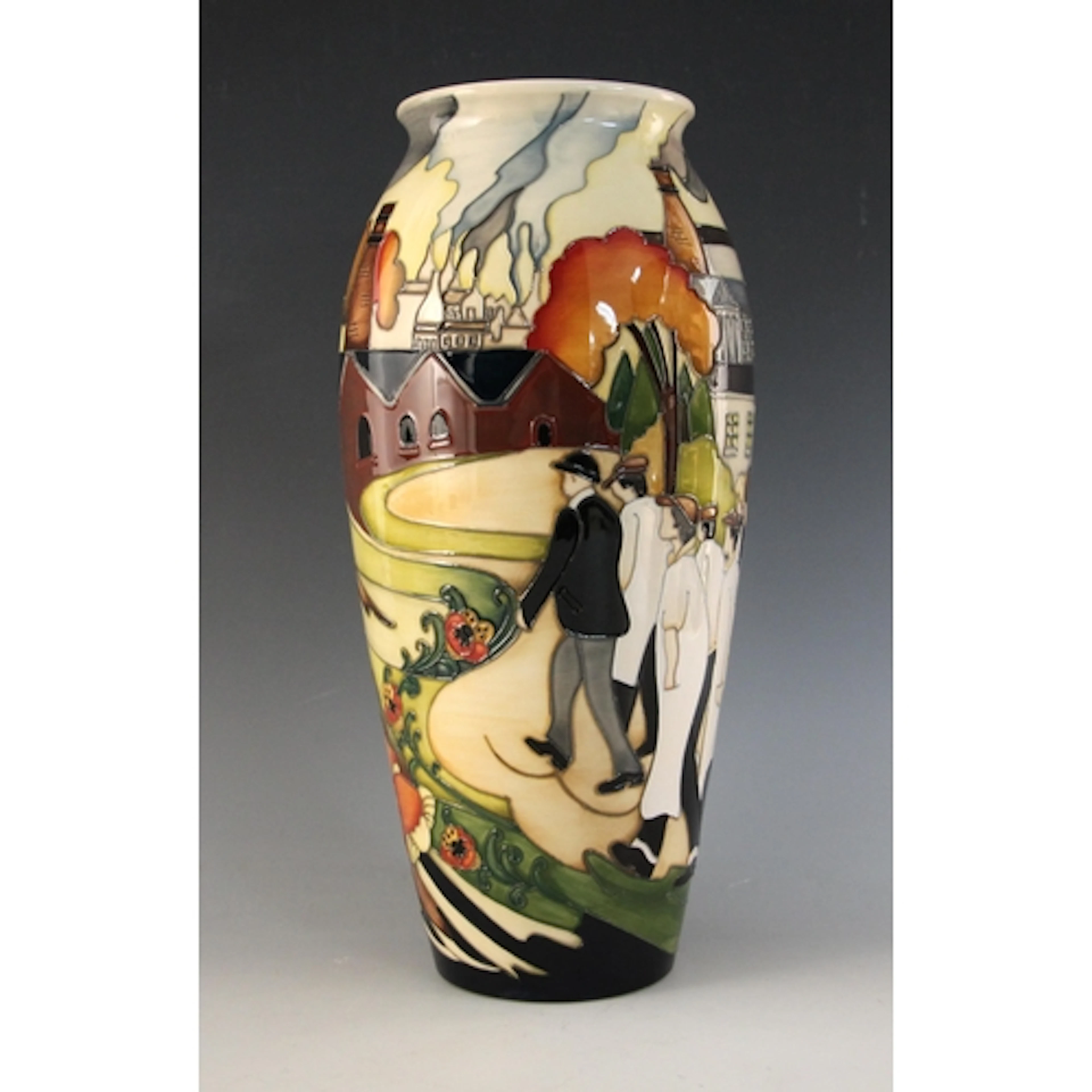 A Moorcroft limited edition vase in ‘The Walk’ pattern desig...