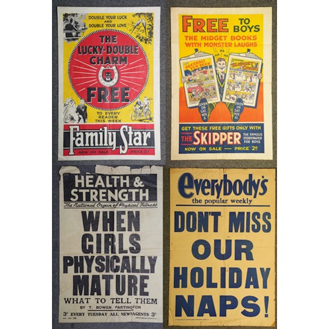 Four newspaper headline posters to include Everybody's 'Don'...