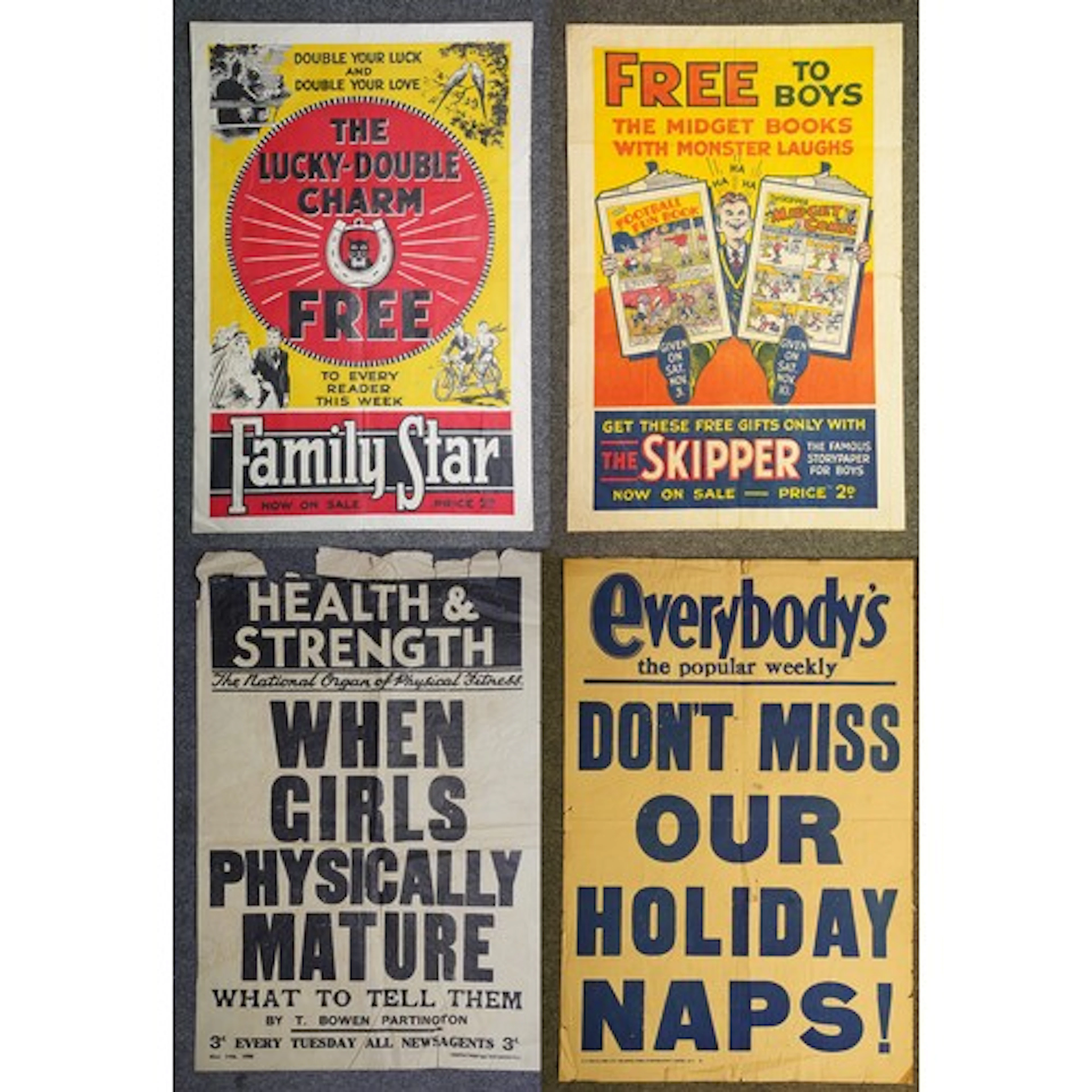 Four newspaper headline posters to include Everybody's 'Don'...