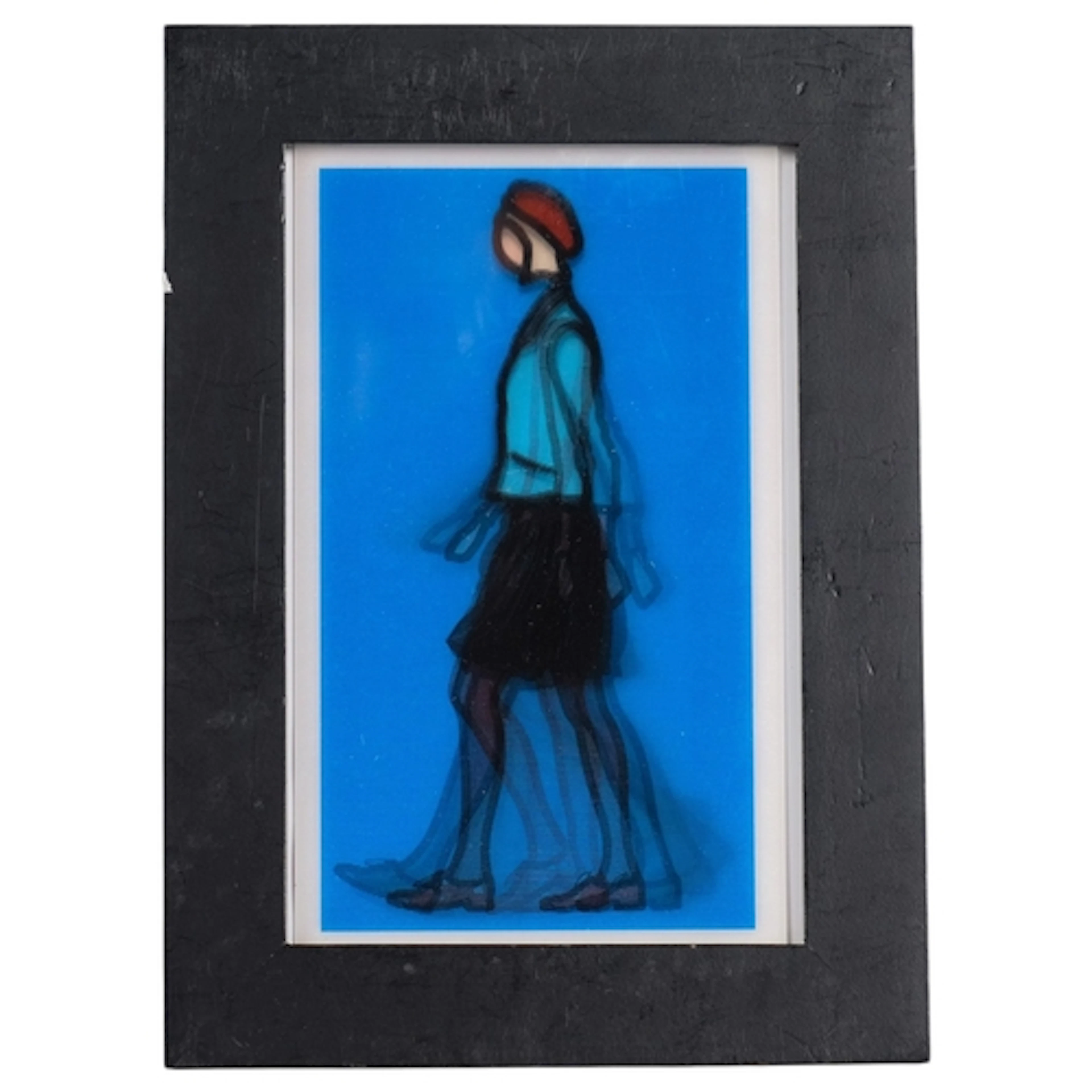 Julian Opie (1958), print in colours (lenticular - moving im...