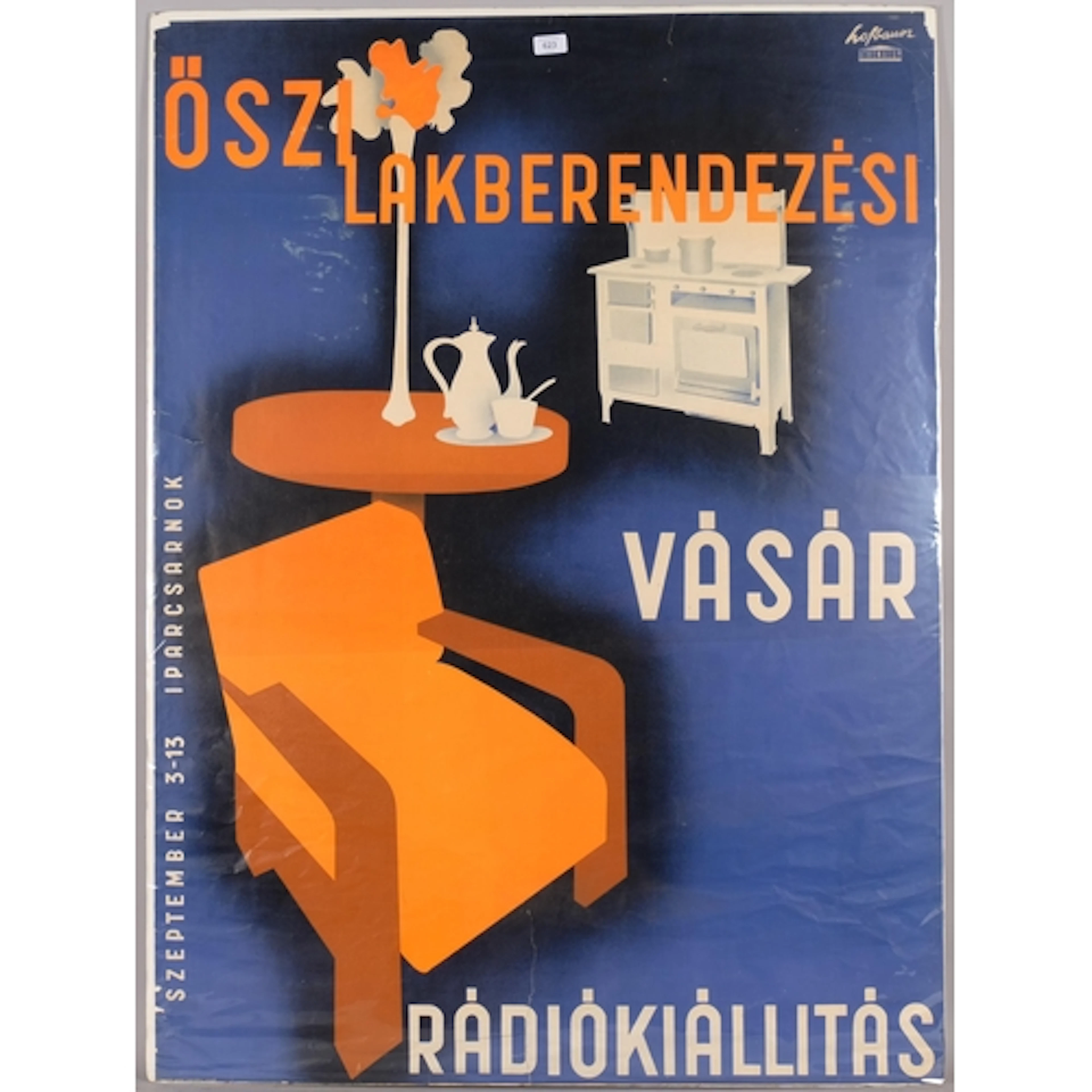 Hungarian poster print circa 1930, Hofbauer, Oszi Lakberende...