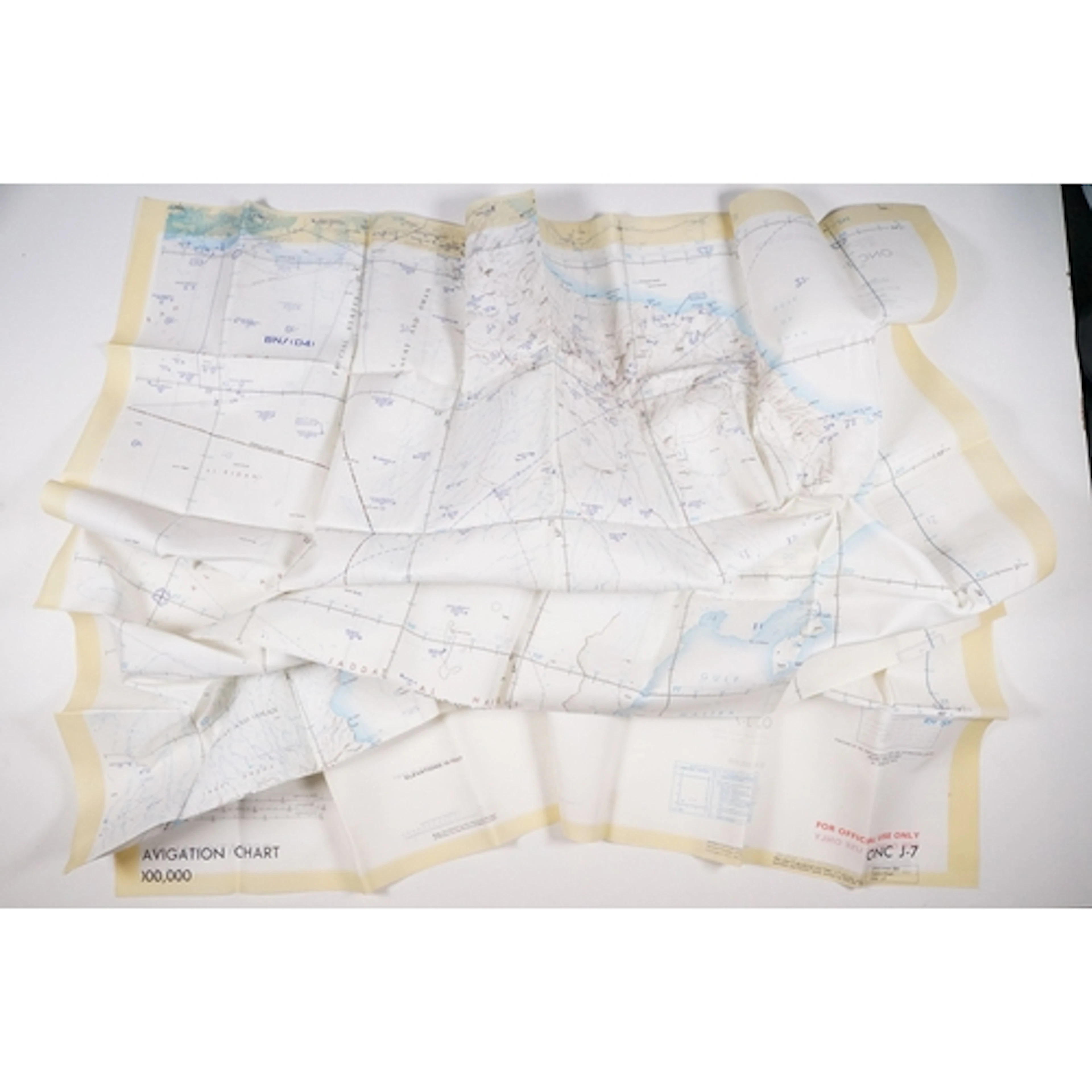 A Royal Air Force / RAF silk escape map covering Yemen, Oman...