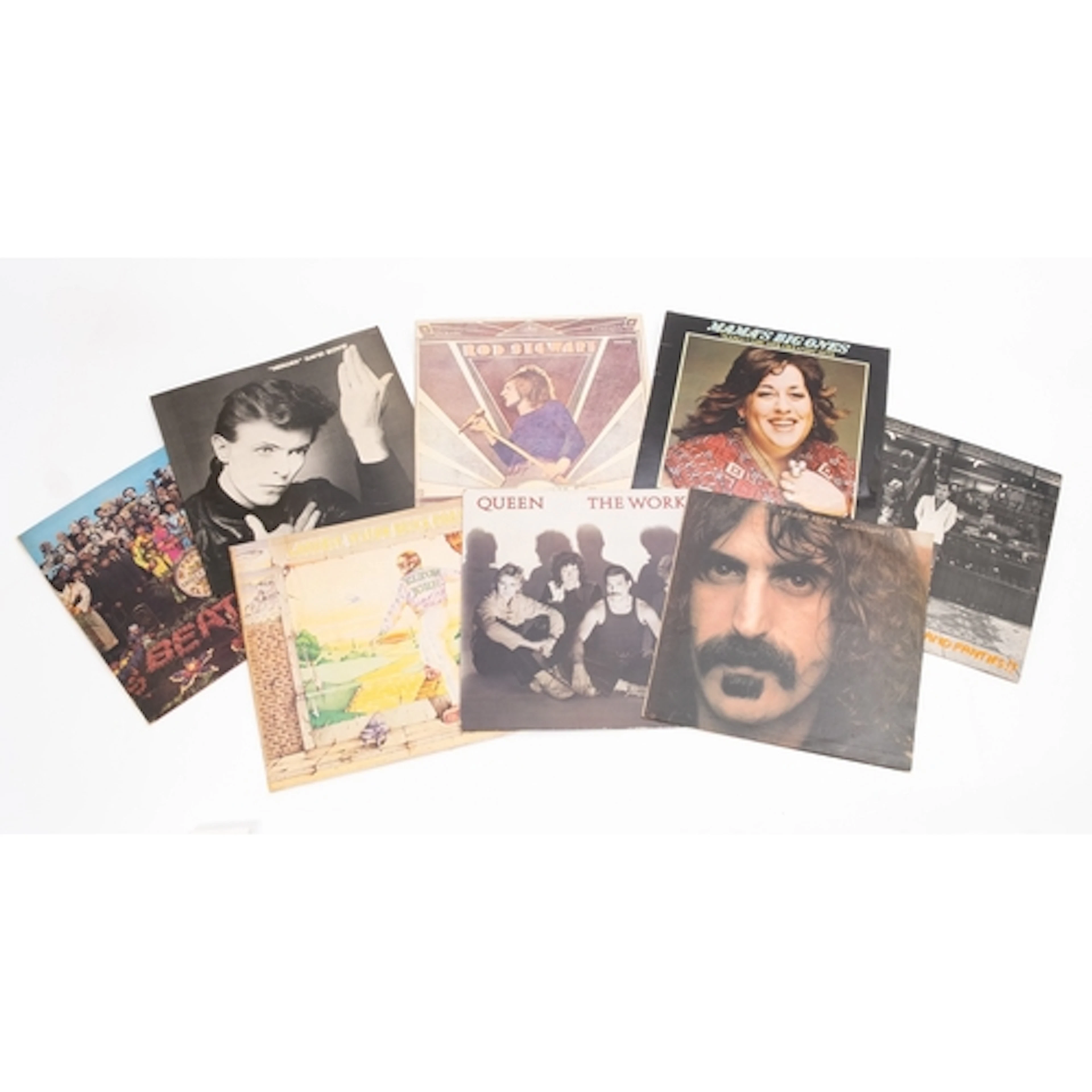 A group of eight LP's including ' Sgt Peppers Lonely Hearts ...