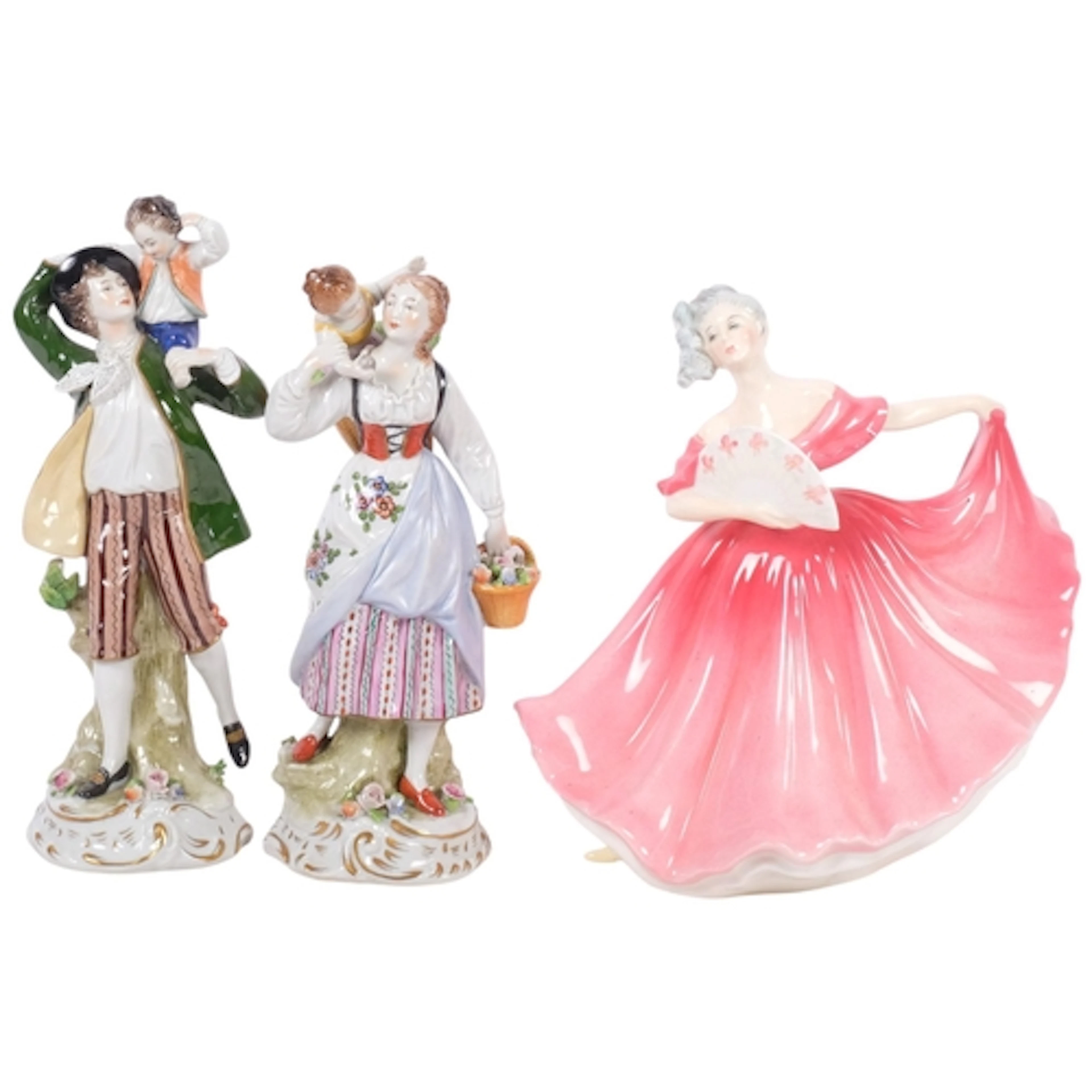 Royal Doulton figurine Elaine, HN3307, together with a pair ...