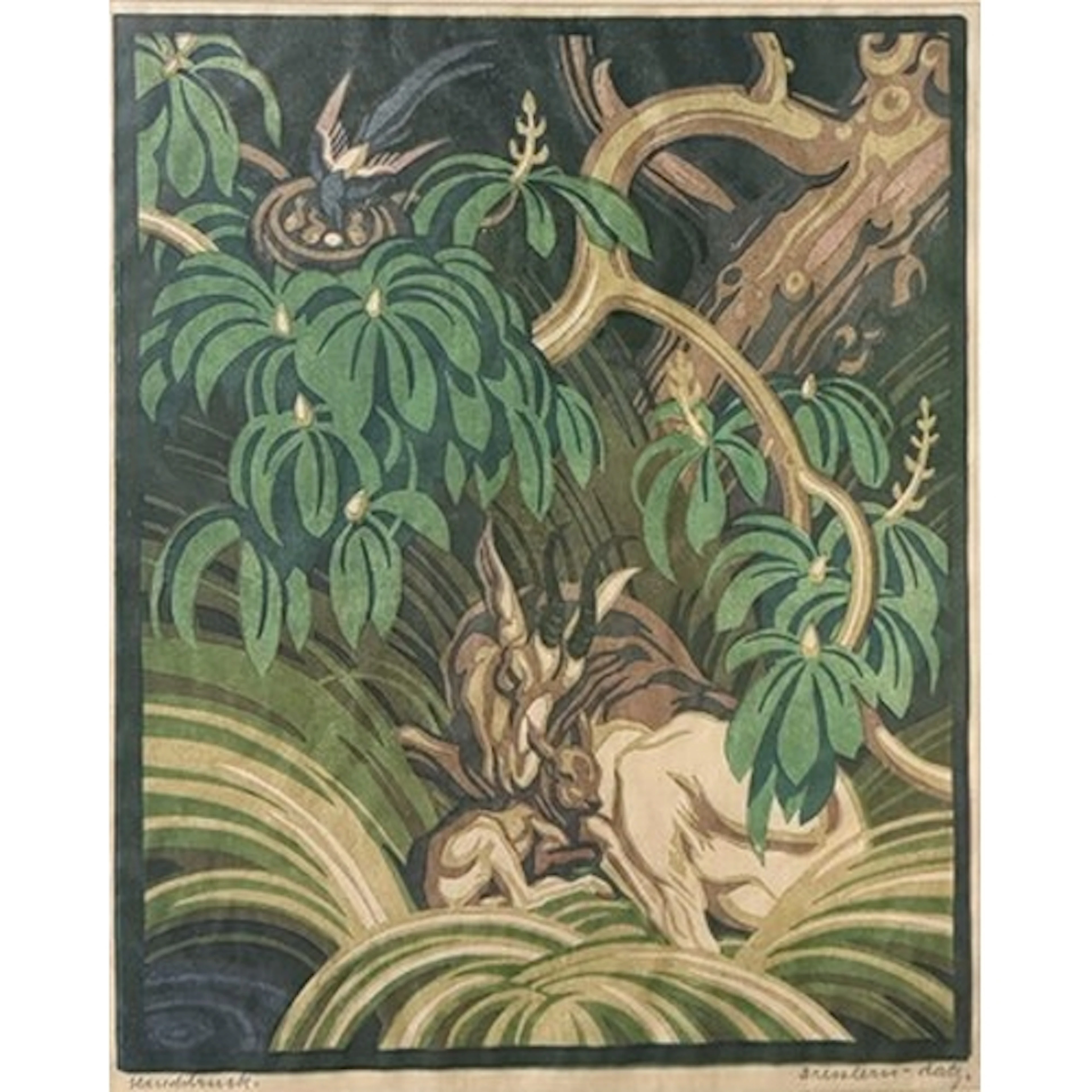Norbertine Bresslern-Roth (Austrian, 1891-1978) - Gazelle &a...