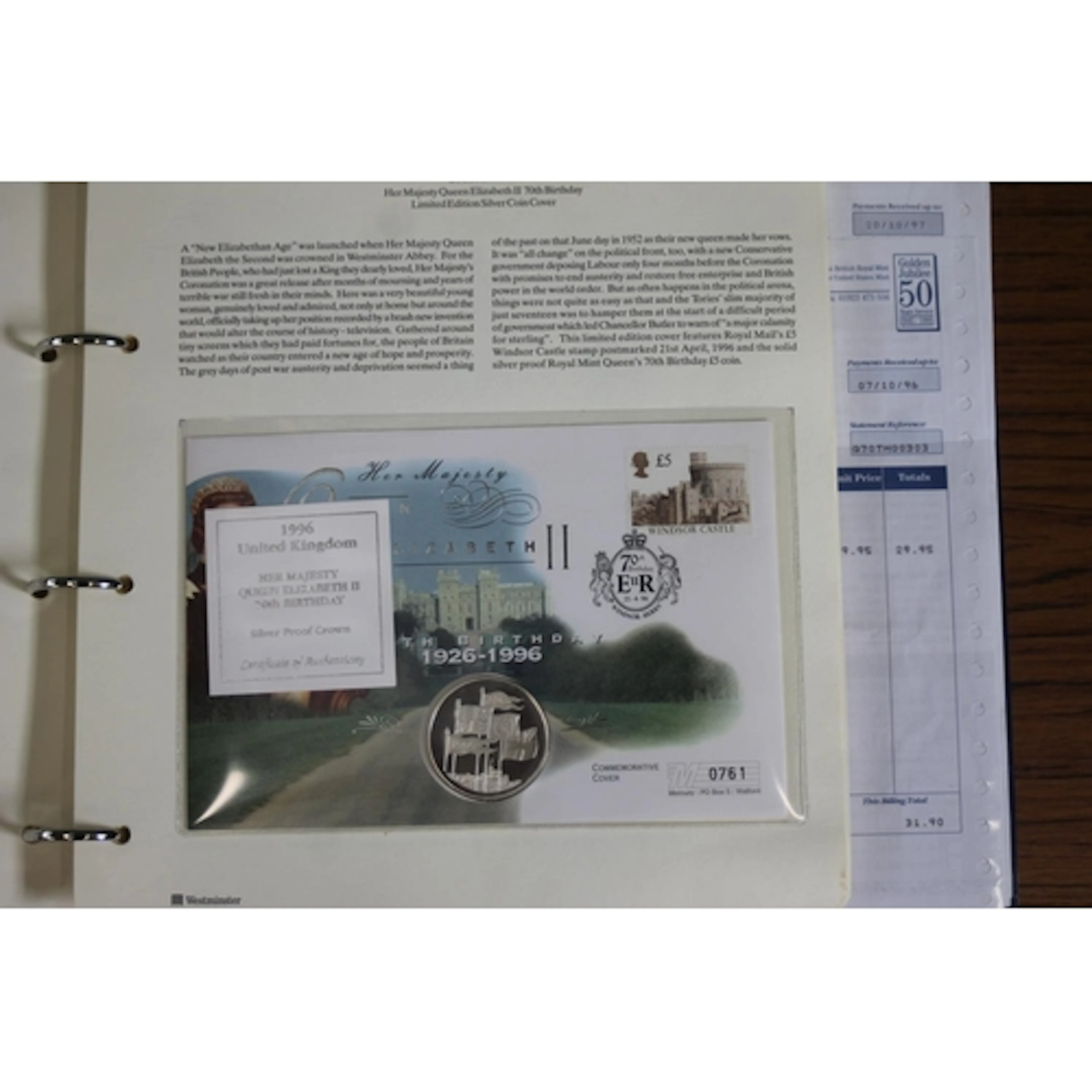 Westminster Mint The Royal Family stamp collections held acr...