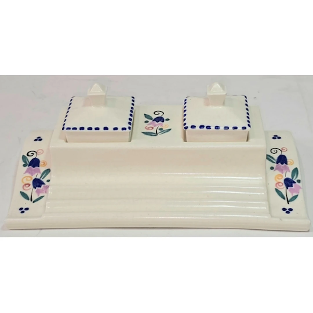 Poole Pottery unusual & complete QA pattern desk stand decor...
