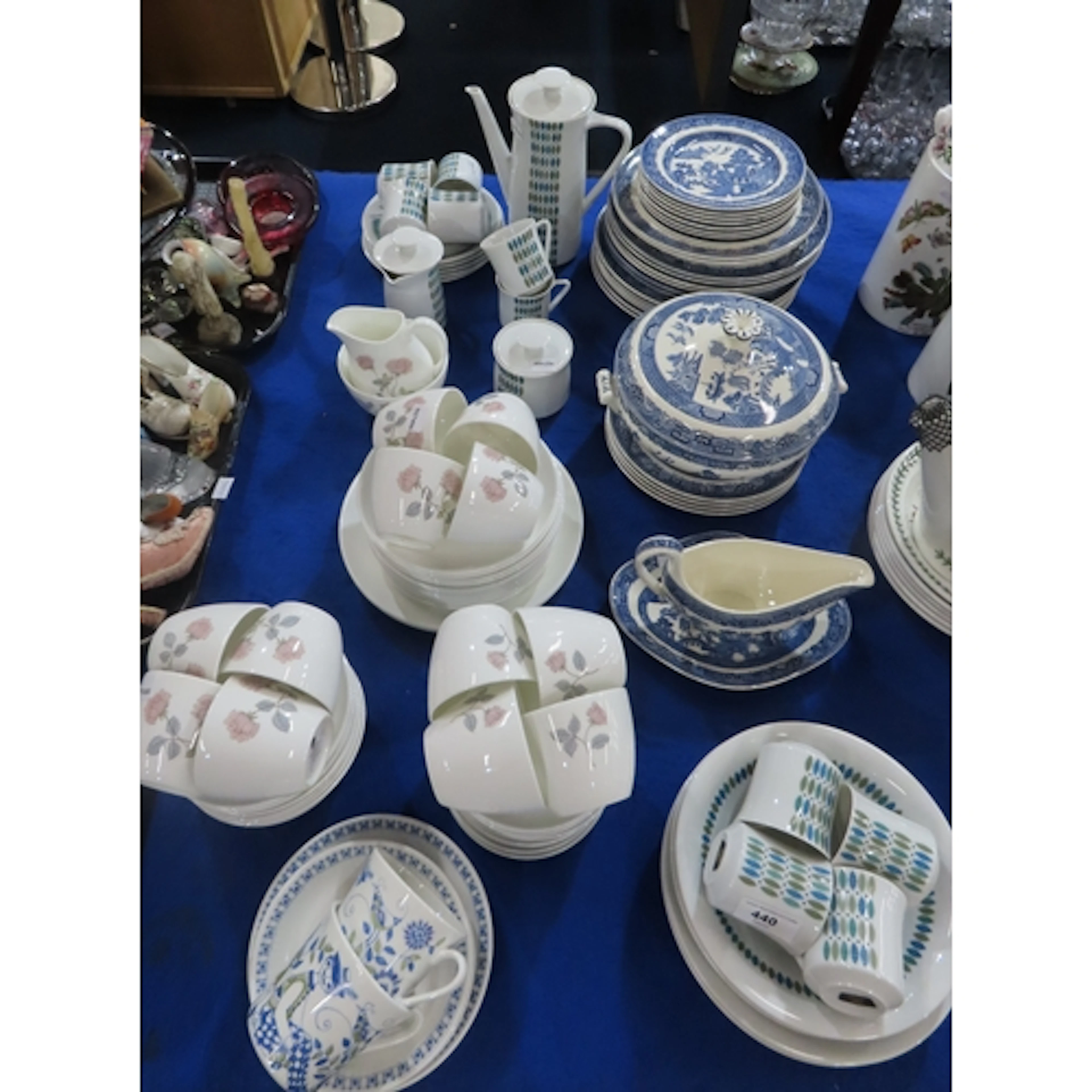 A mid century KPM coffee set, Turi design wares, Wedgwood Fl...