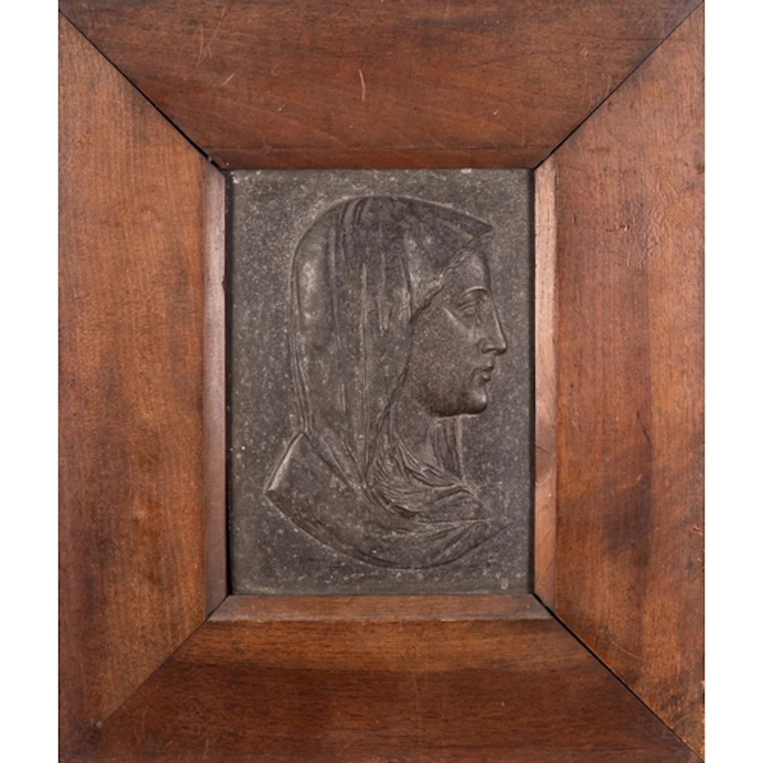 A Continental patinated metal portrait profile, early 20h ce...