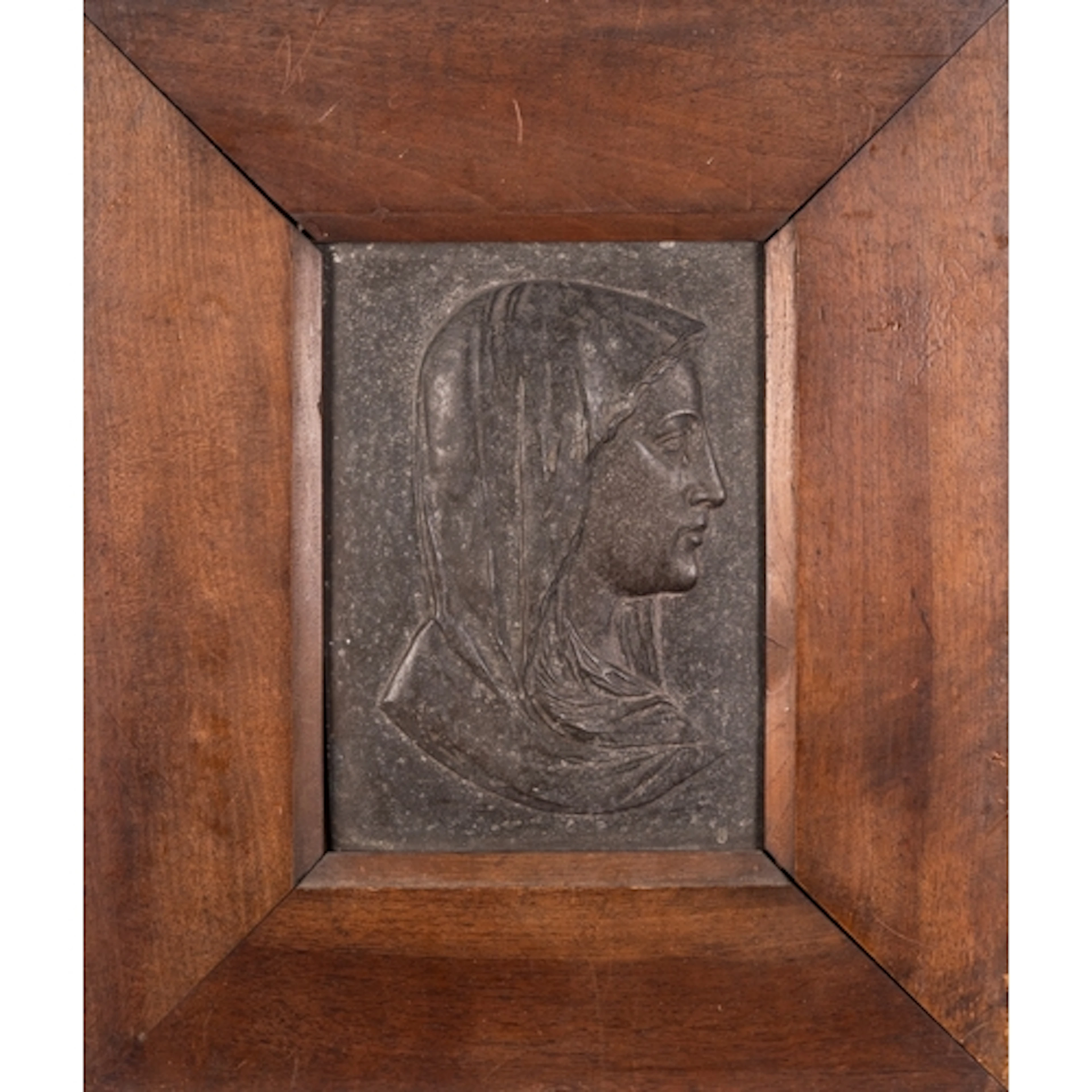 A Continental patinated metal portrait profile, early 20h ce...