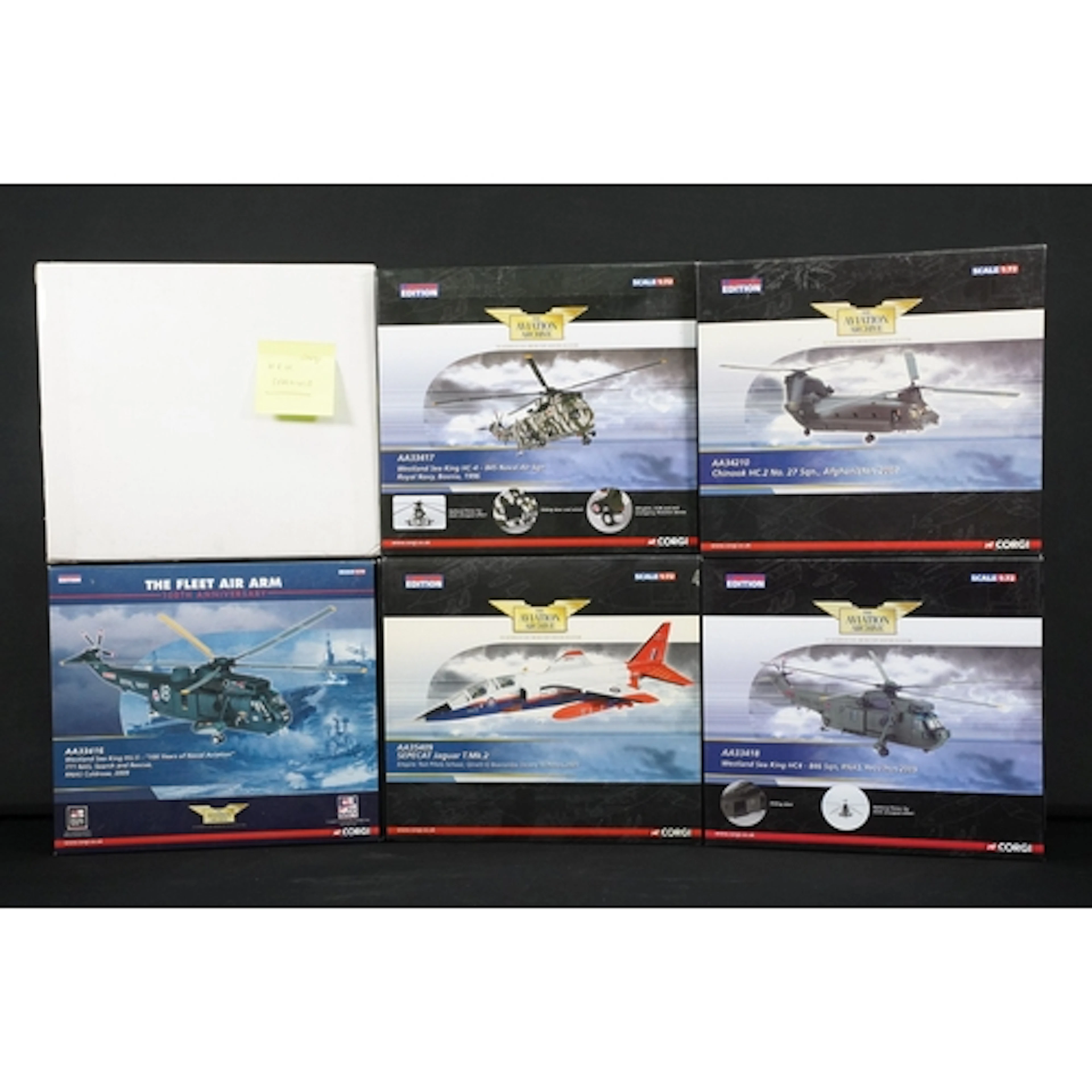Six boxed 1/72 Corgi Aviation Archive diecast model aircraft...