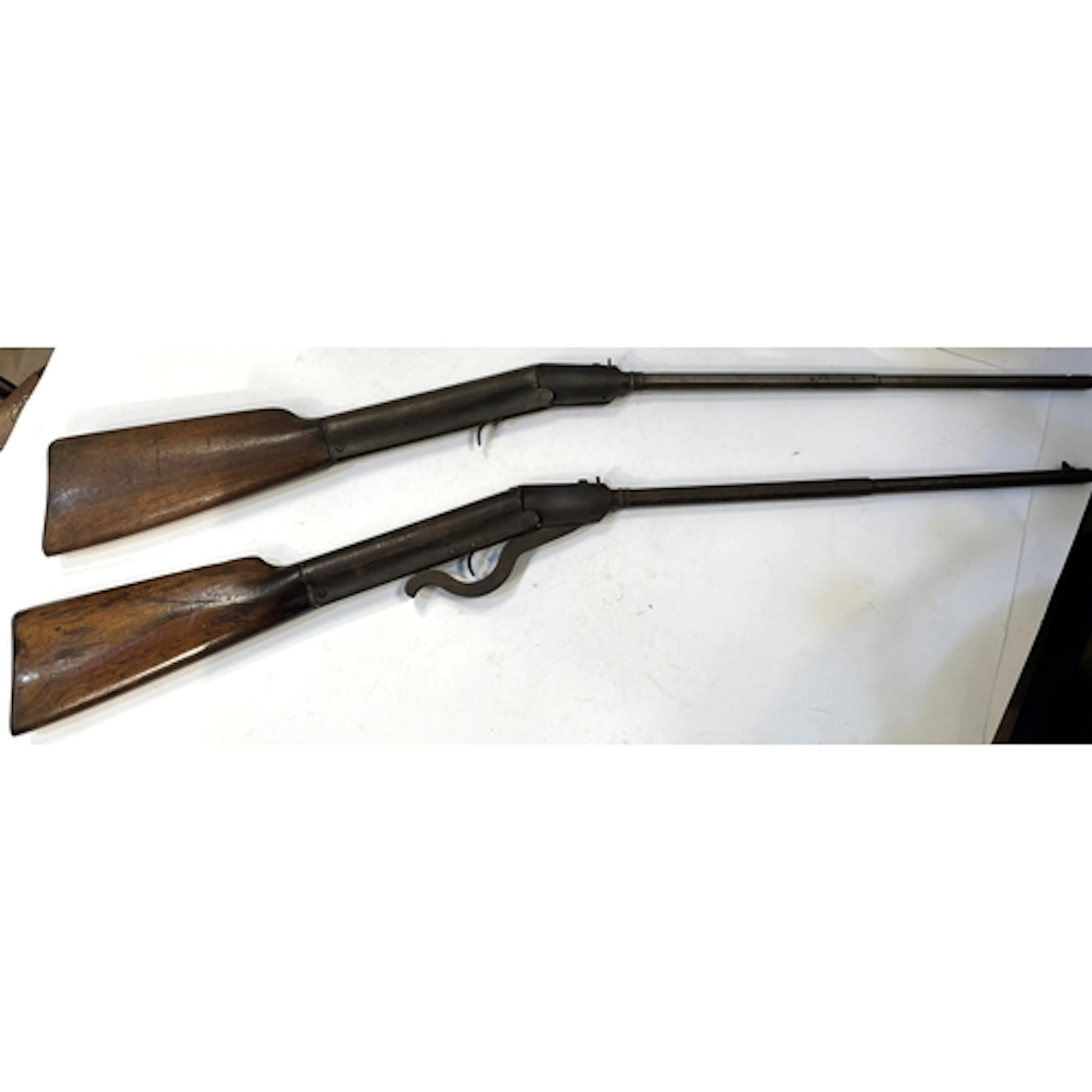 2 similar vintage German .22 calibre air rifles.