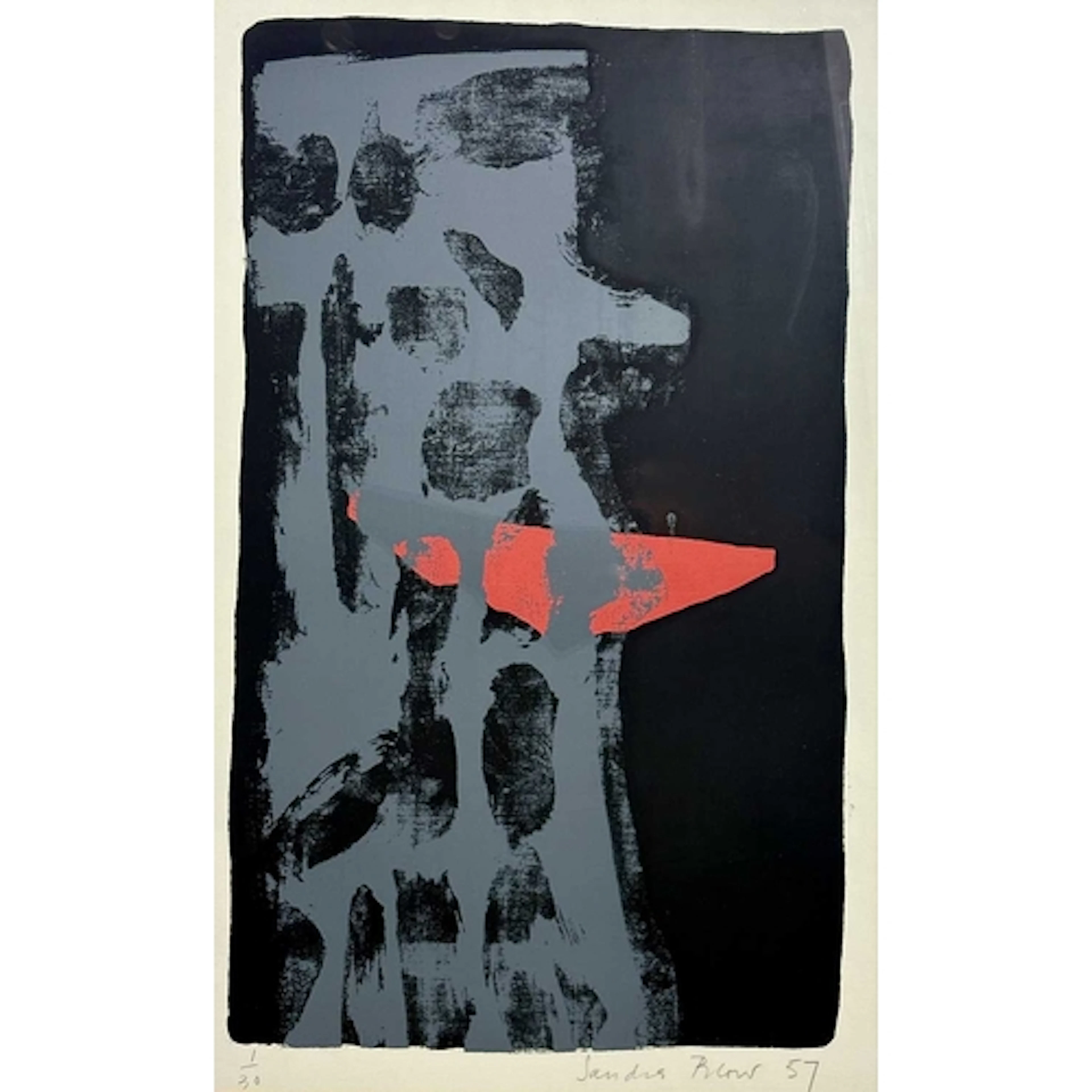 § Sandra BLOW (1925-2006) Untitled (1957) Screenprint, signe...