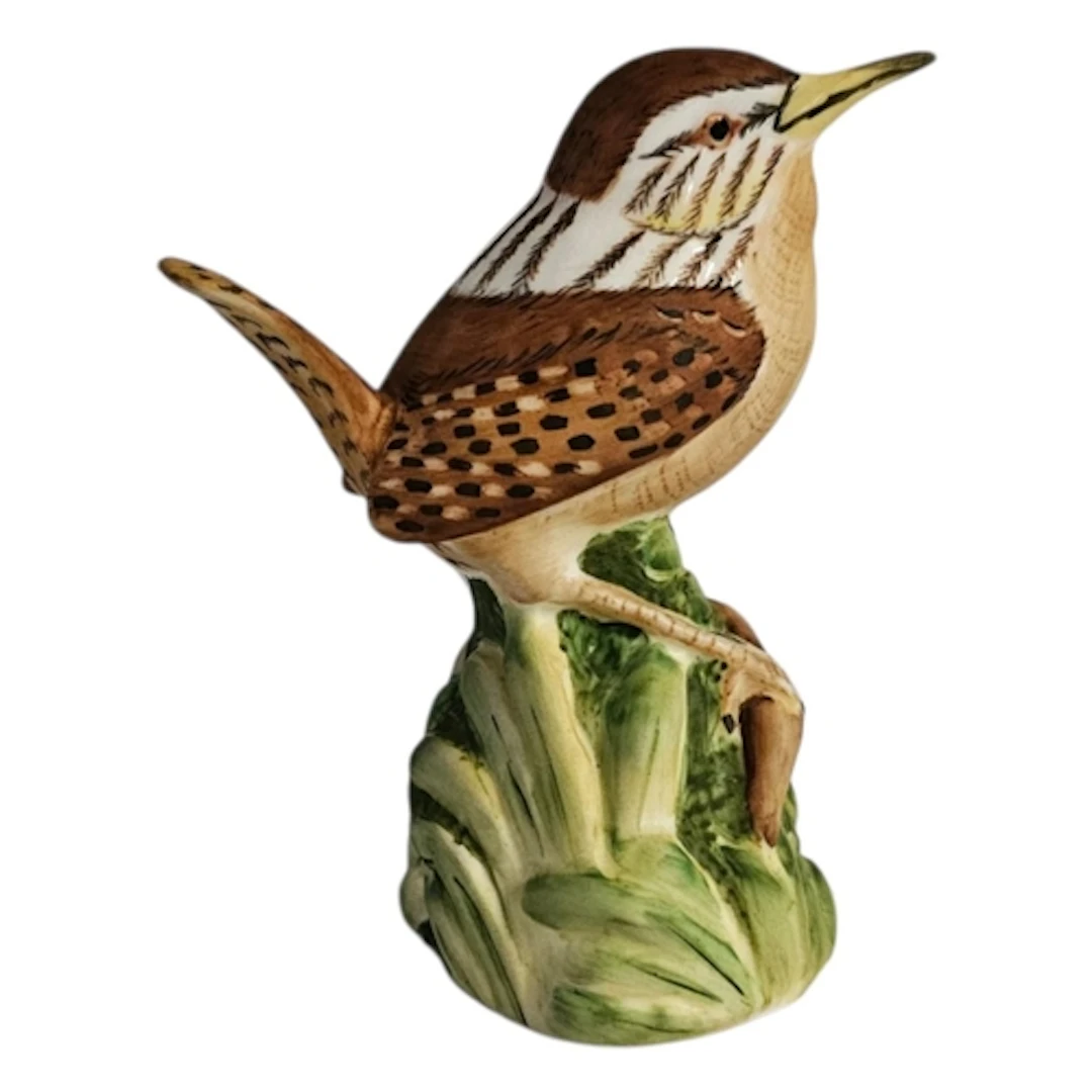 SPODE, LONG BILLED MARSH WREN, A VINTAGE FINE BONE CHINA HAN...