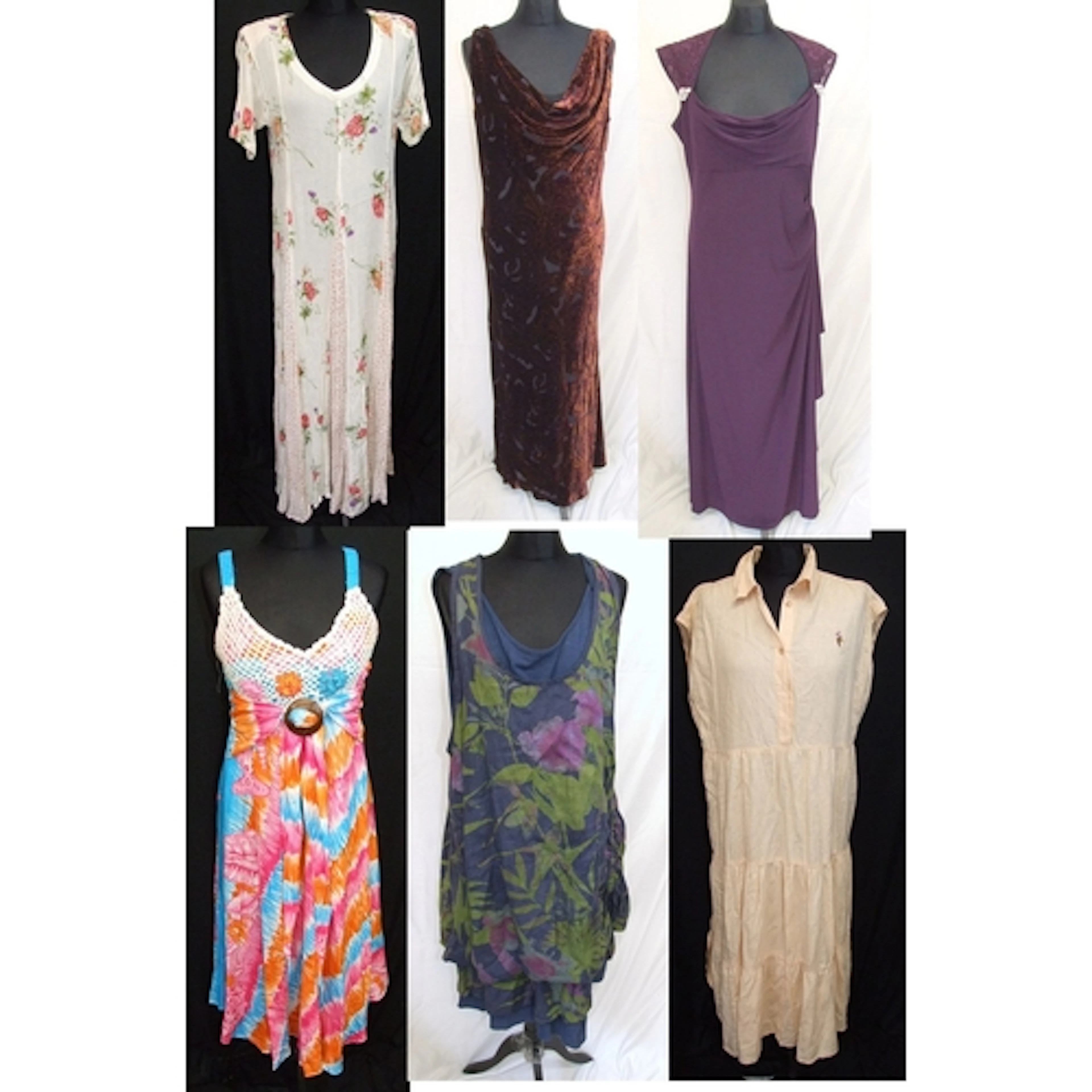 6 Ladies Dresses Size 14: Her Style cream floral, Unbranded ...