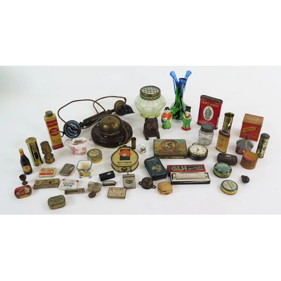 Assorted collectables including a black forest carved wooden...