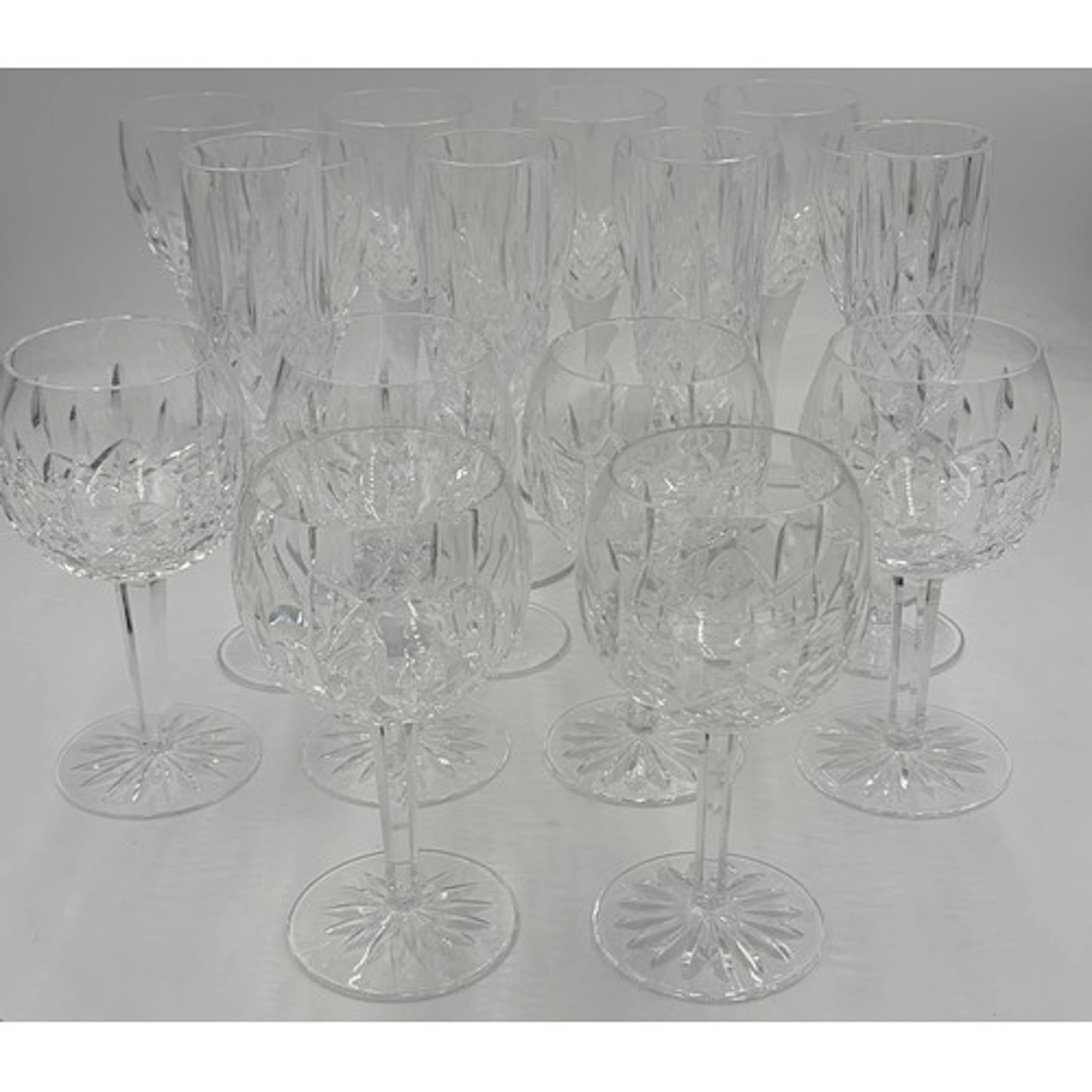 Waterford Marquis glasses, eight white wine, six red wine an...