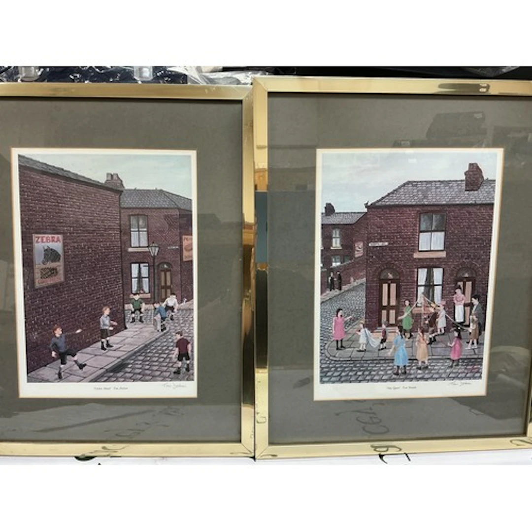 Two signed Tom Dodson prints comprising Cricket Match and Ma...