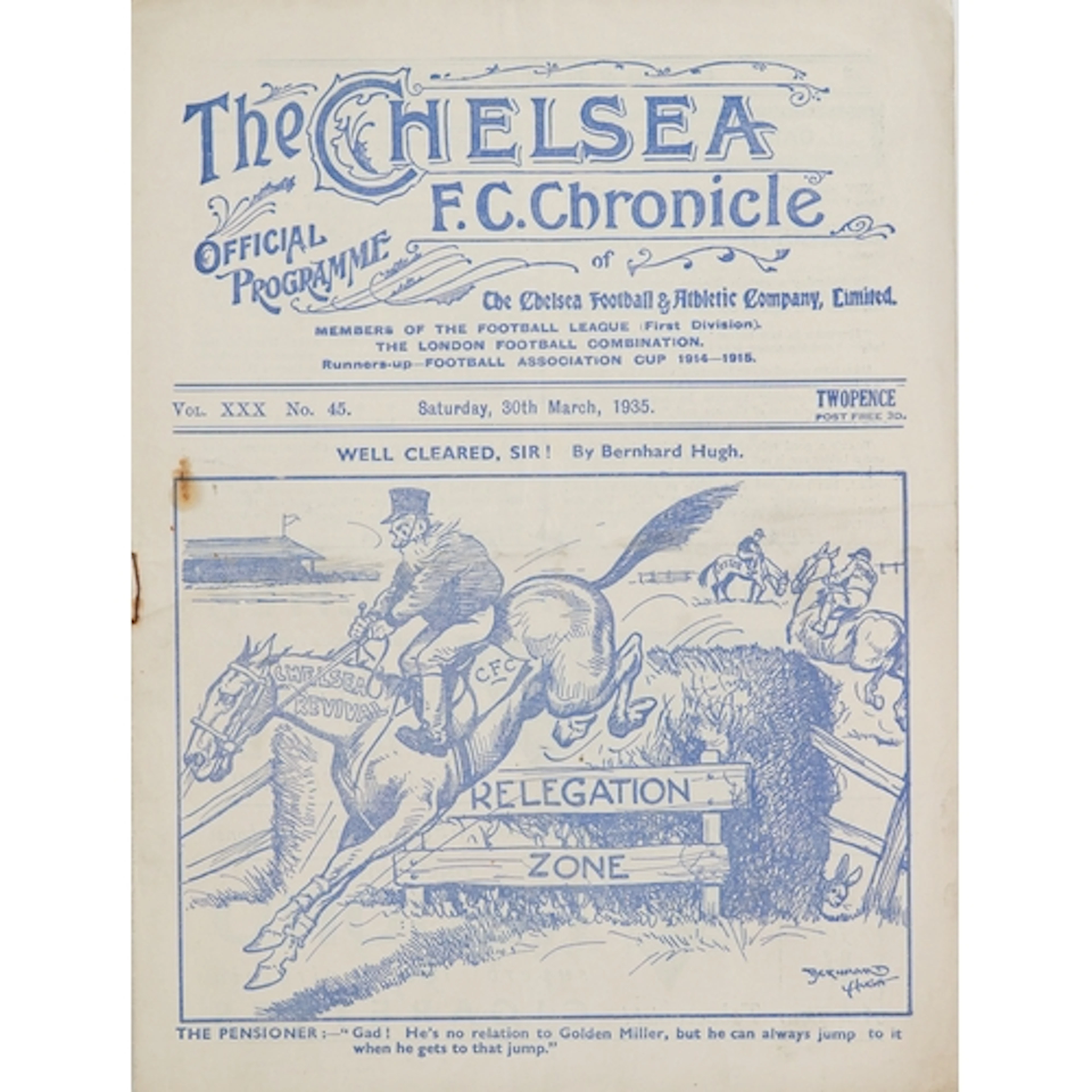 Chelsea F.C. Chronicle official football programme - Well Cl...