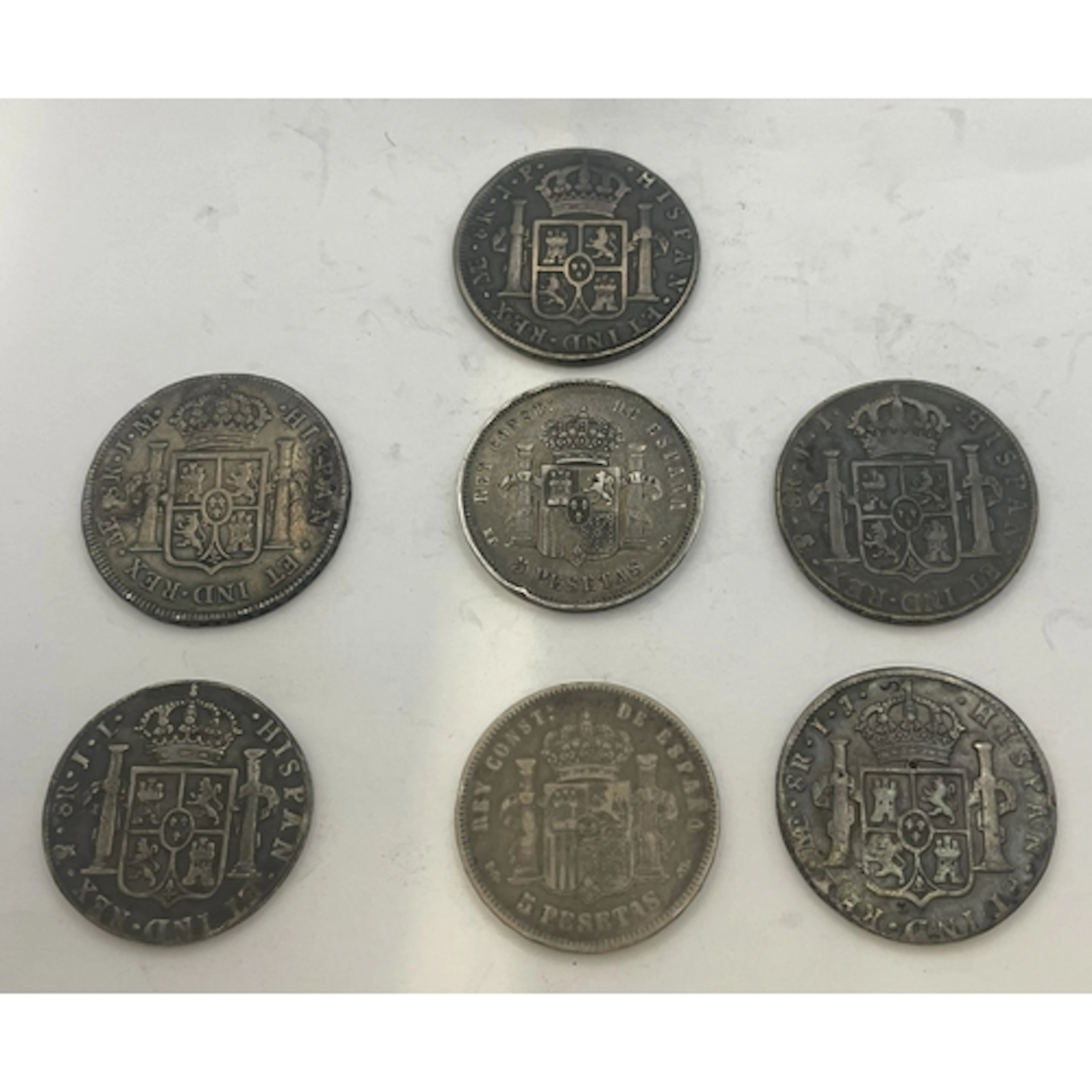 Silver coins from Spain and Spanish Colonial to include 2 5 ...