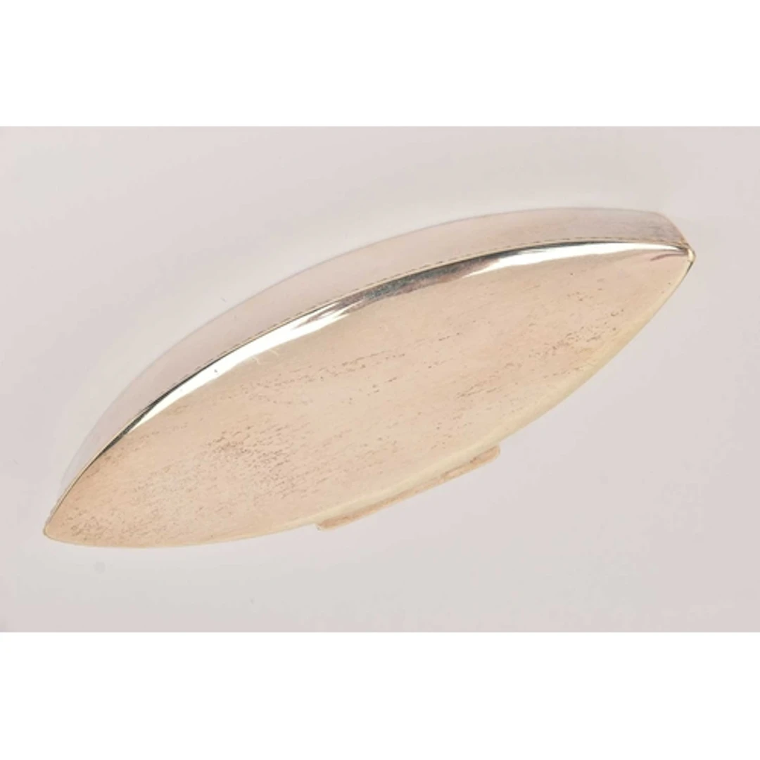 A LATE VICTORIAN SILVER TRINKET BOX, of a lozenge form, poli...