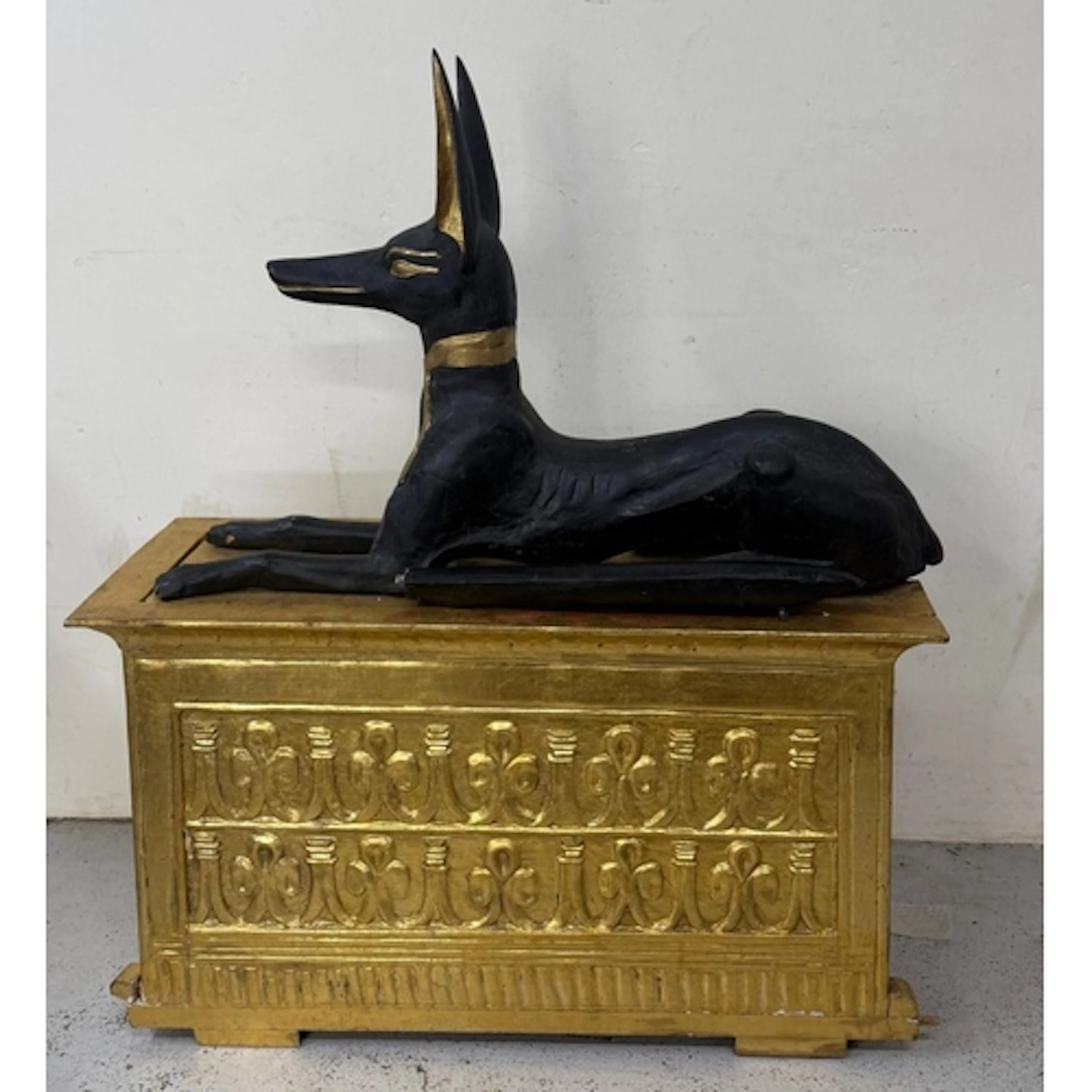 An Egyptian style gilded storage chest in the style of the A...