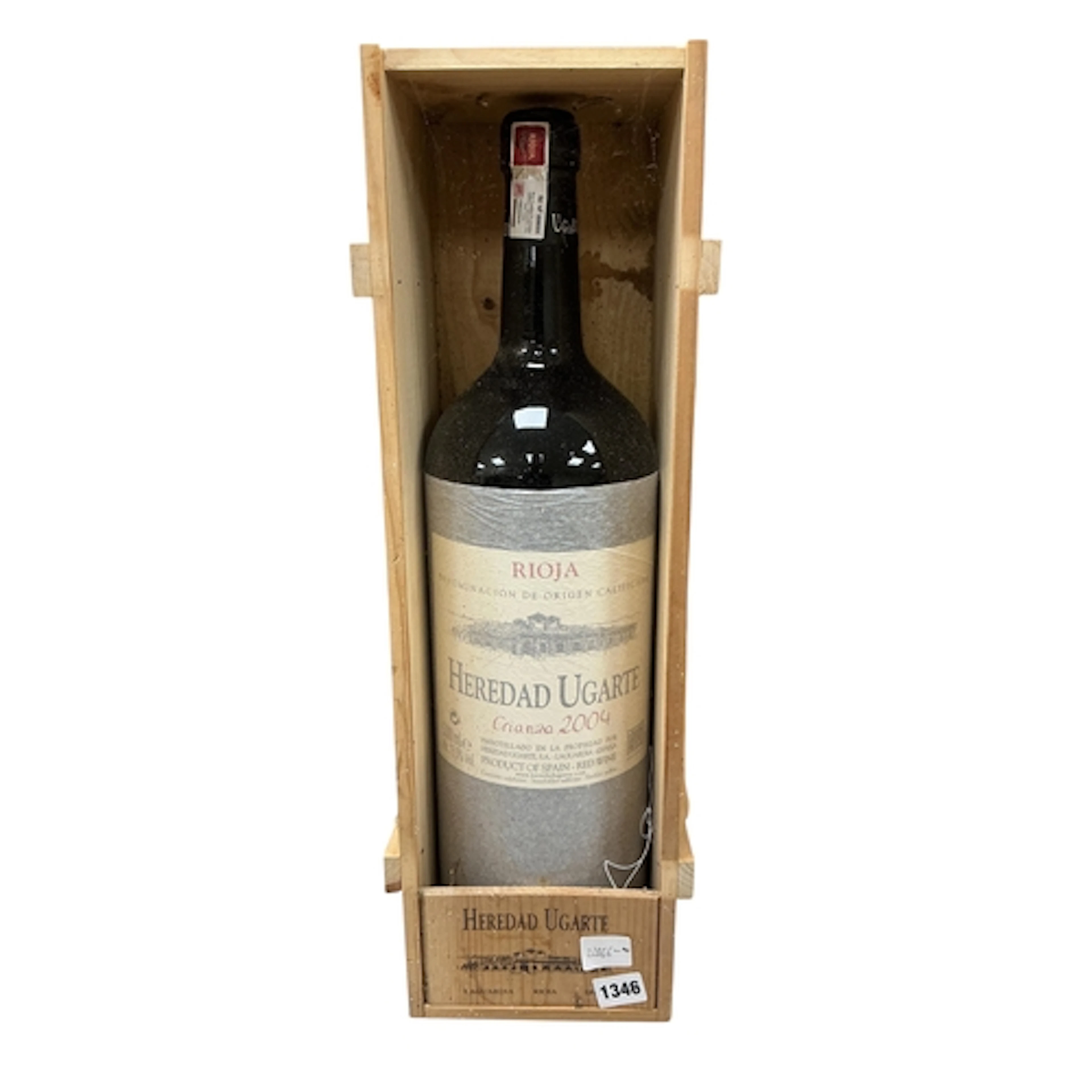 A 5-litre bottle of Heredad Ugarte Rioja Crianza 2004, in or...