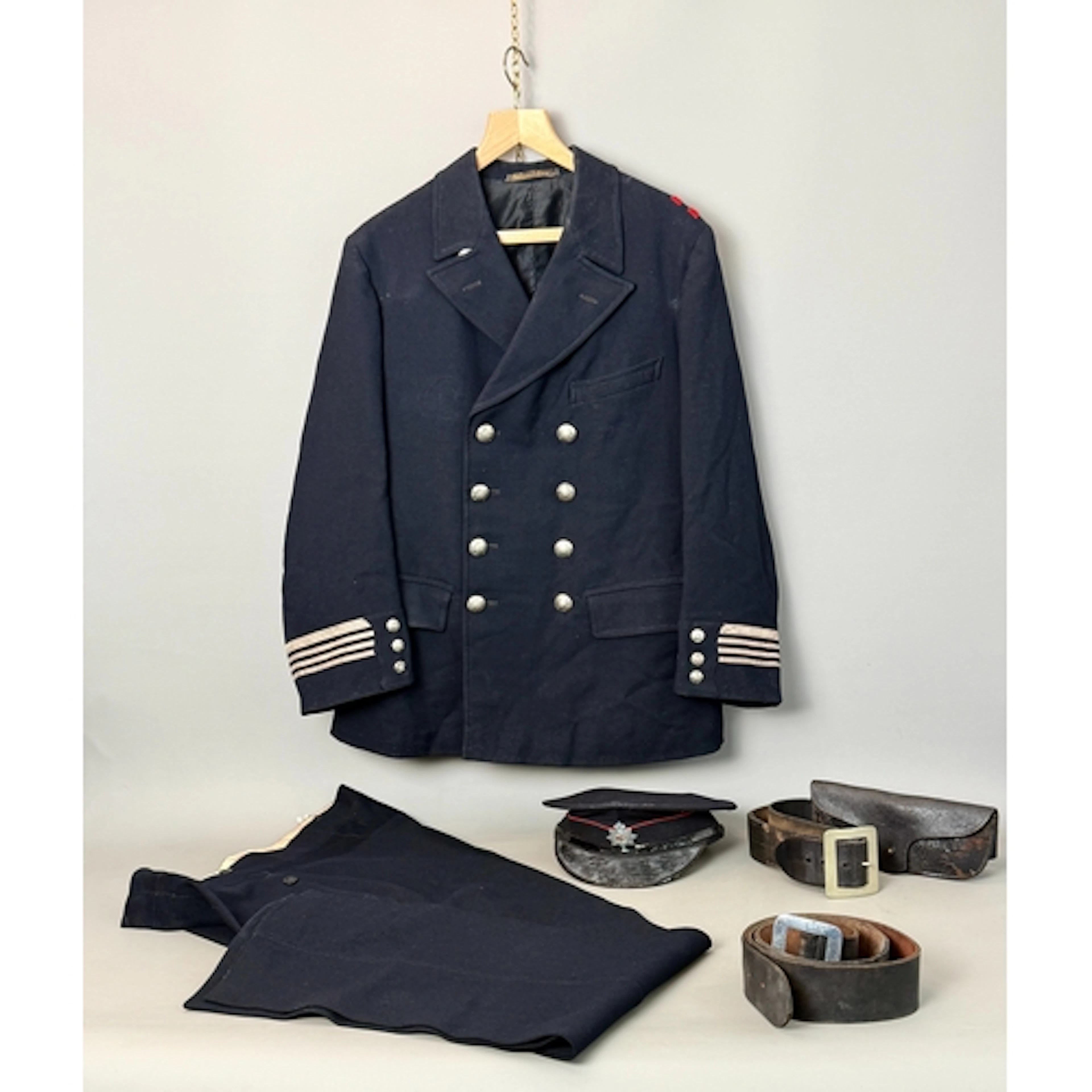 A pre-war Chief Fire Officer's dress uniform - the double br...