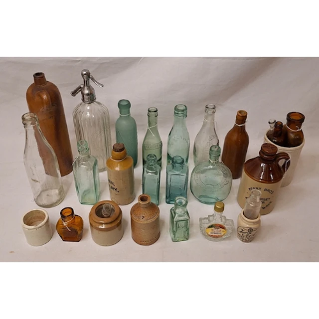 Dug Bottles Glass & Ceramic incl, The Midland Hotel Derby, S...