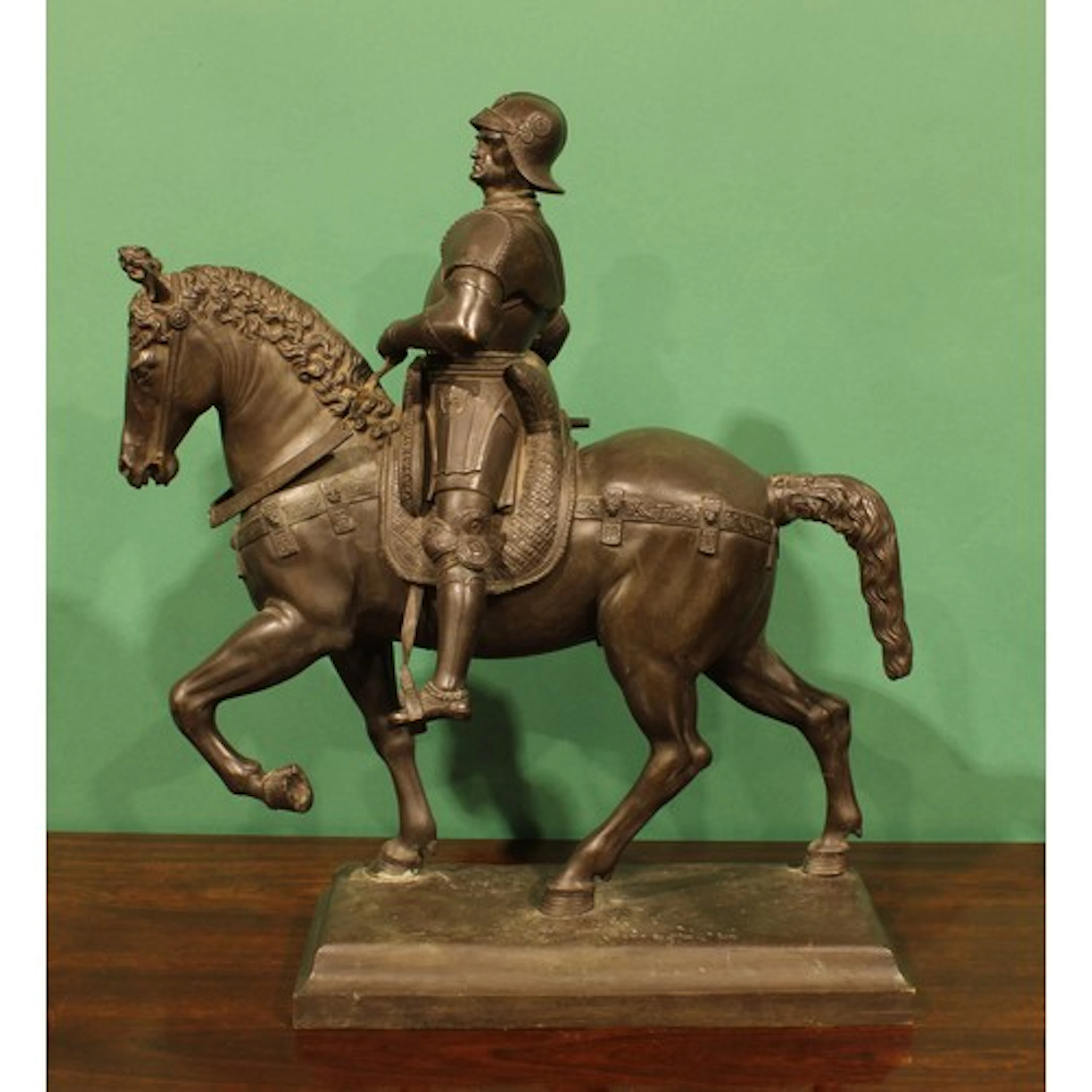 Continental School, a dark patinated bronze, the equestrian ...