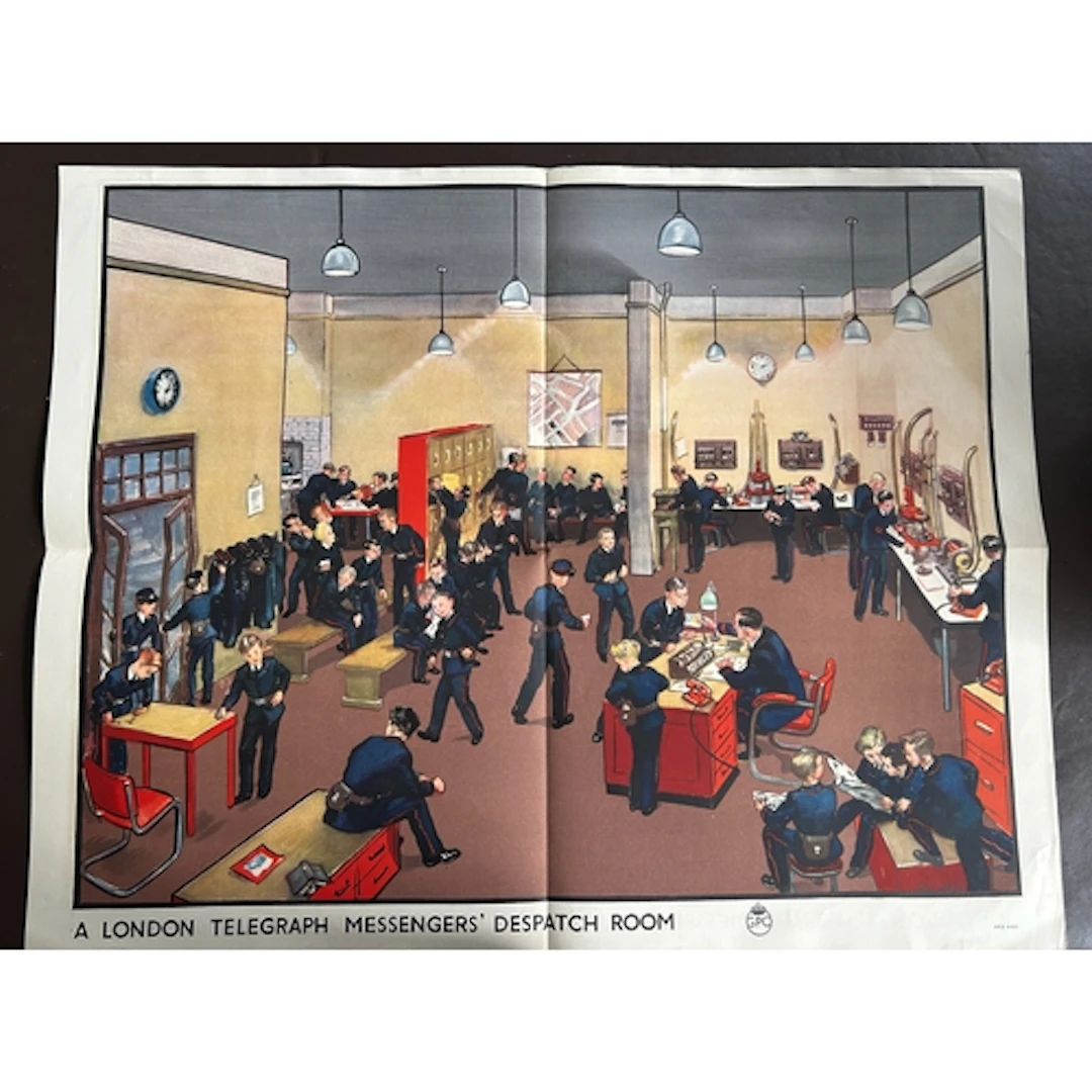 Original vintage poster titled A London Telegraph Messengers...