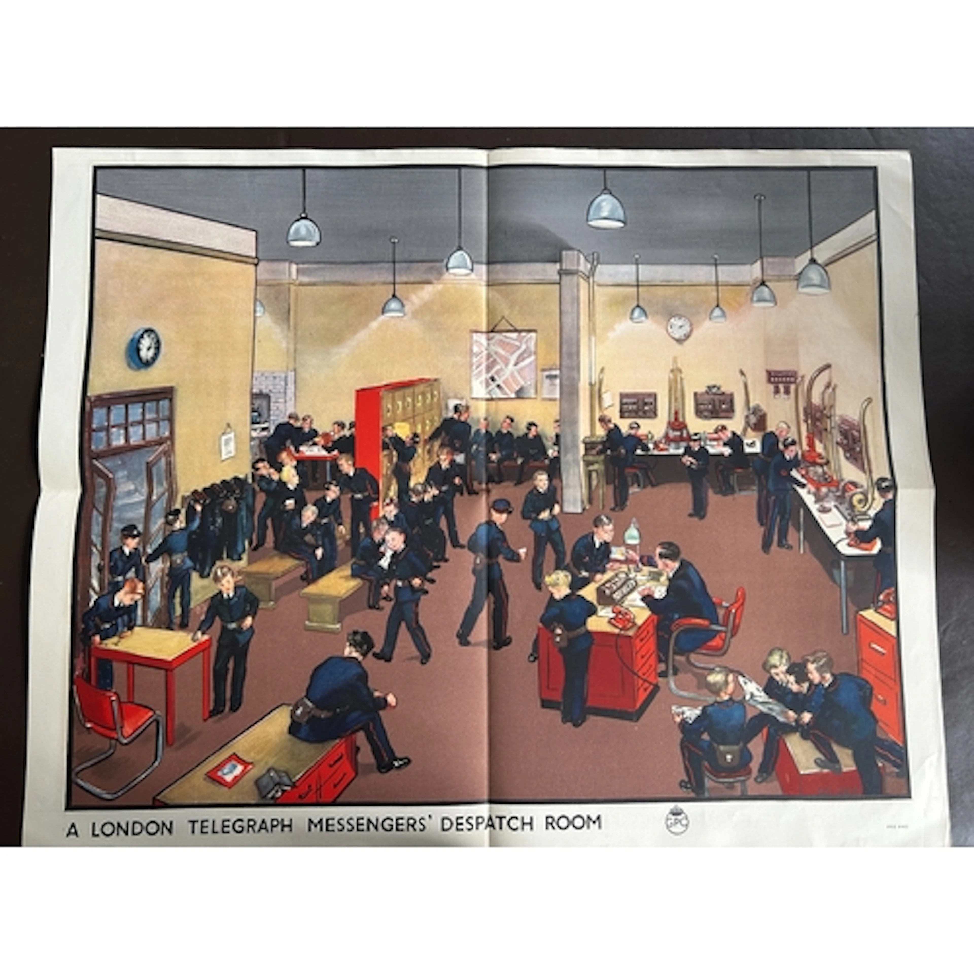 Original vintage poster titled A London Telegraph Messengers...