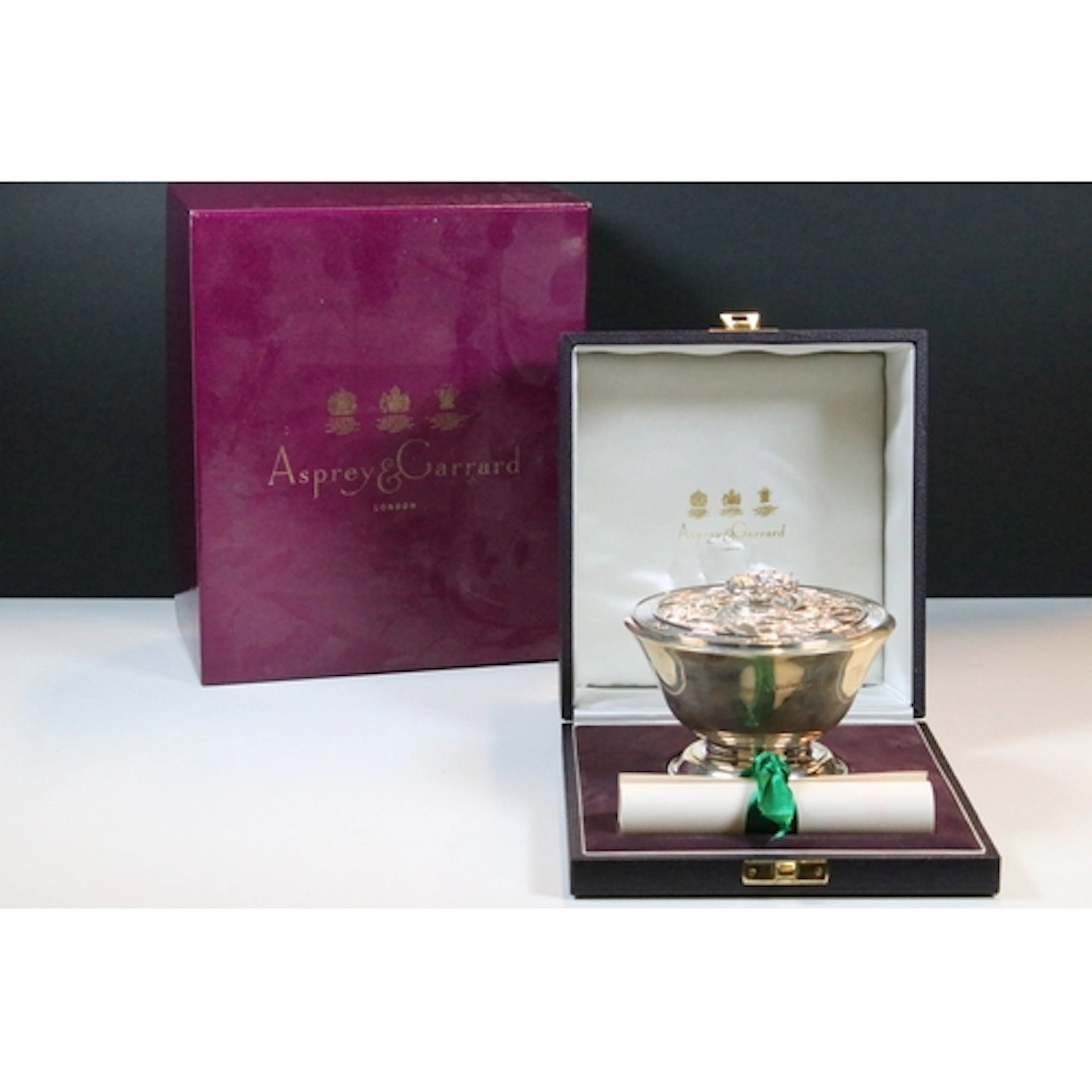 Asprey & Garrard sterling silver Posy Bowl commemorating the...