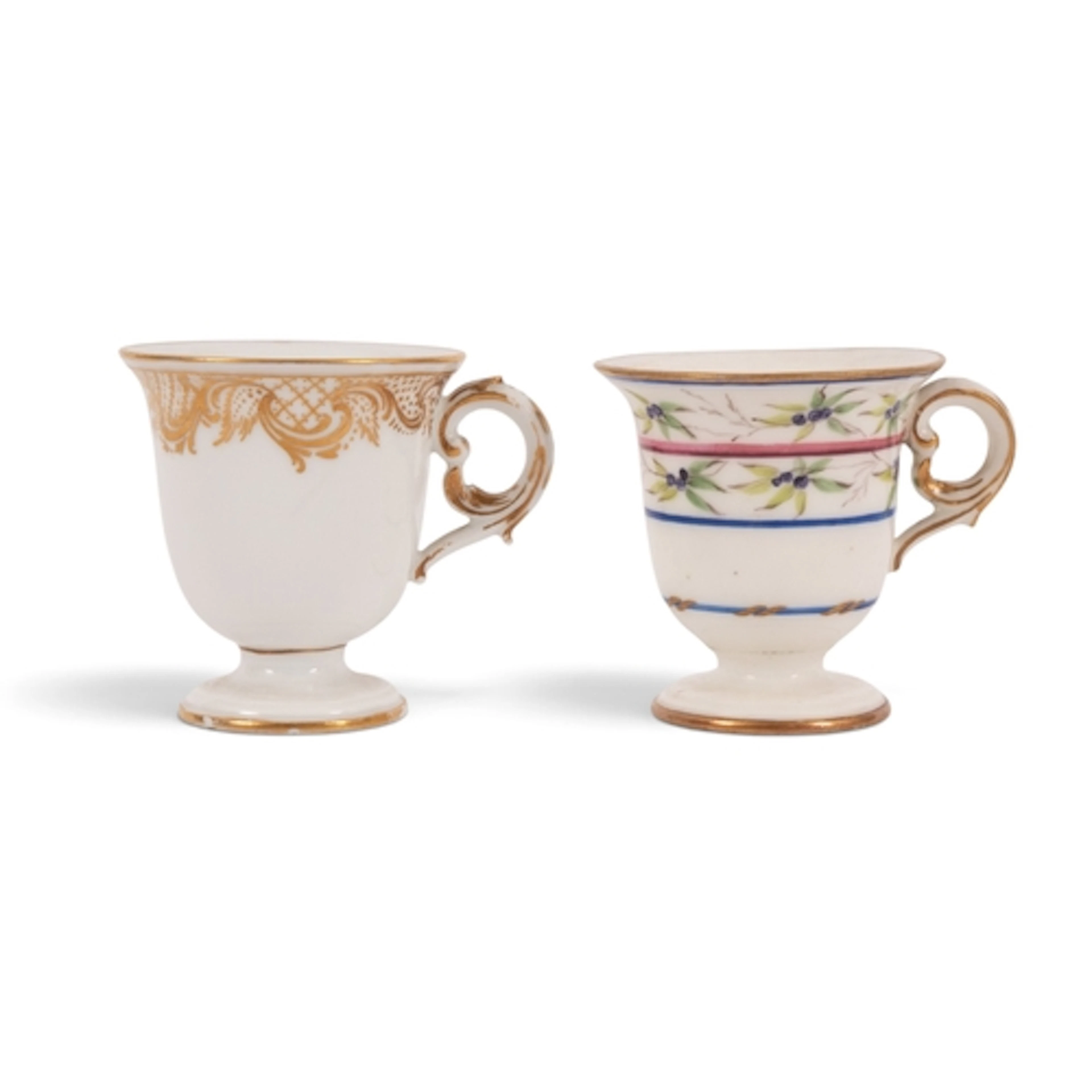 Two Sèvres ice cups (tasses à glace), c.1760-70, one decorat...