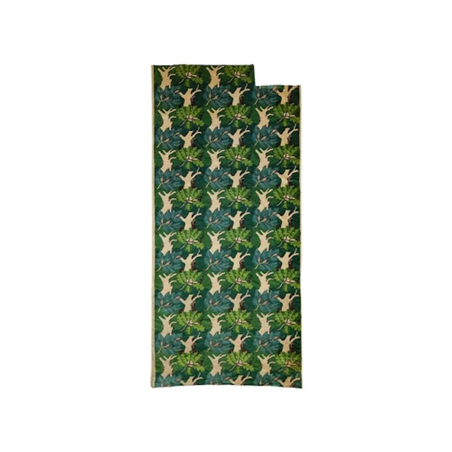 A roll of 1930s panier velvet fabric, printed with stylized ...