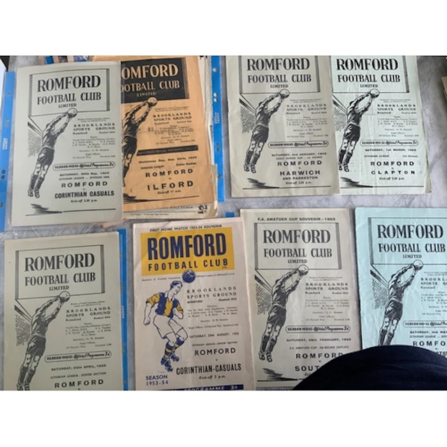 Romford 1950s Football Programmes: Spanning the whole decade...