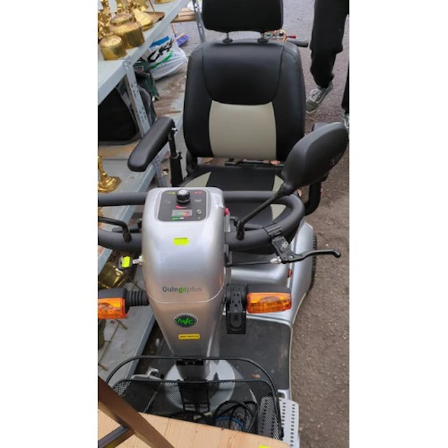 Quingo Plus five-wheel electric mobility scooter in silver, ...