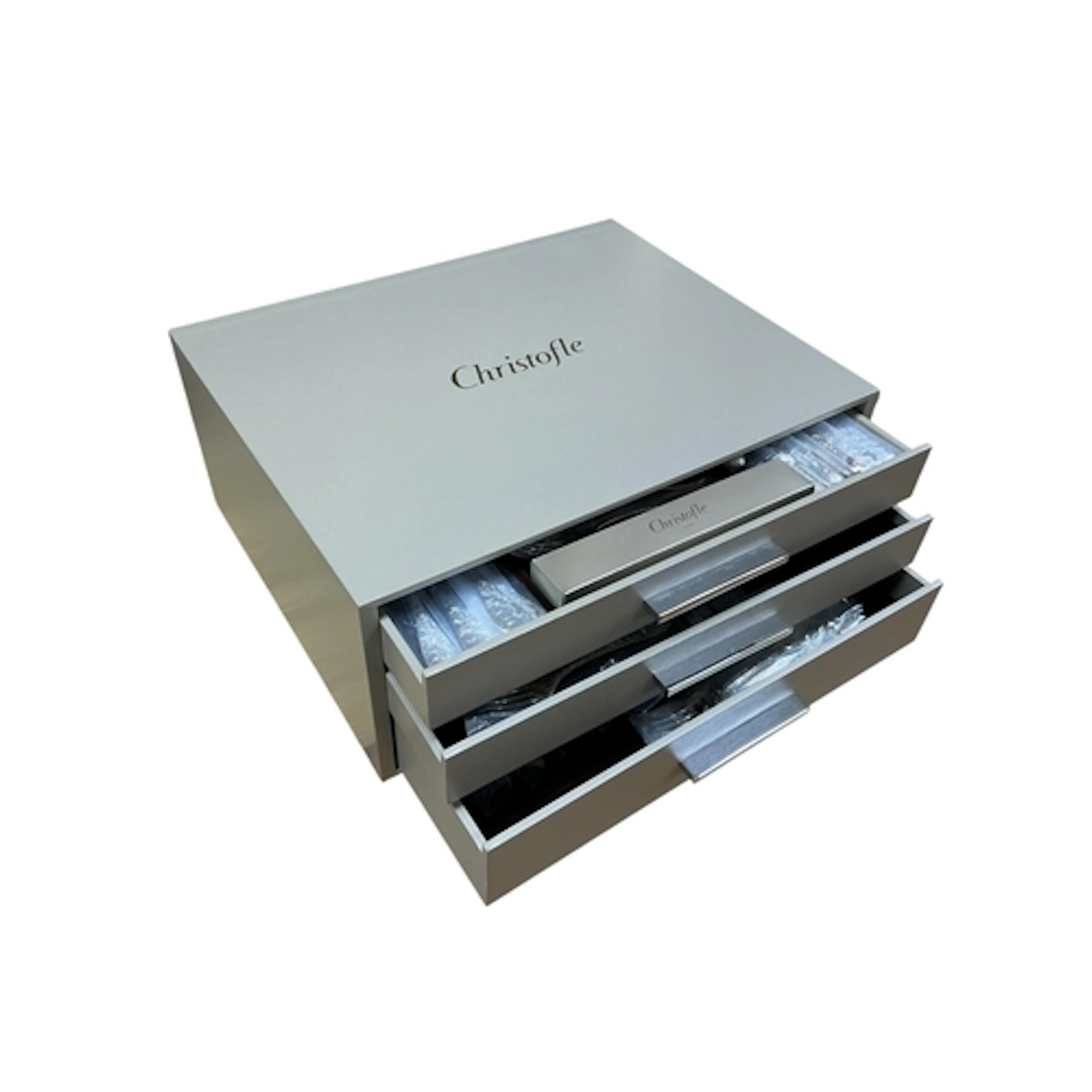 A recent canteen of Christofle silver plated Jardin D'Eden p...