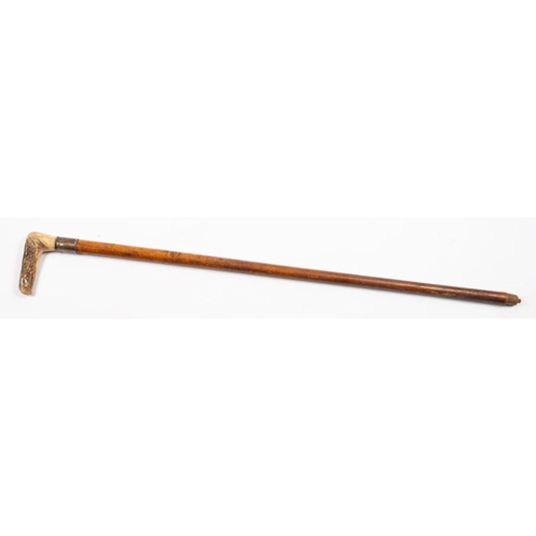 An early 20th Century silver mounted horse measuring stick. ...