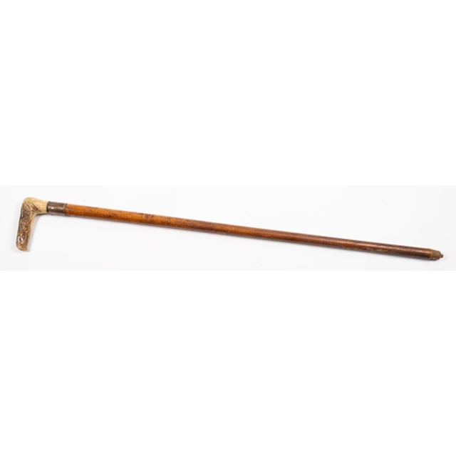 An early 20th Century silver mounted horse measuring stick. ...