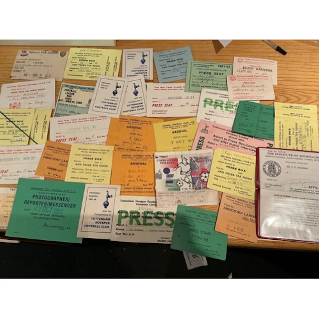 Football Ticket Collection: Collected by the journalist Ken ...